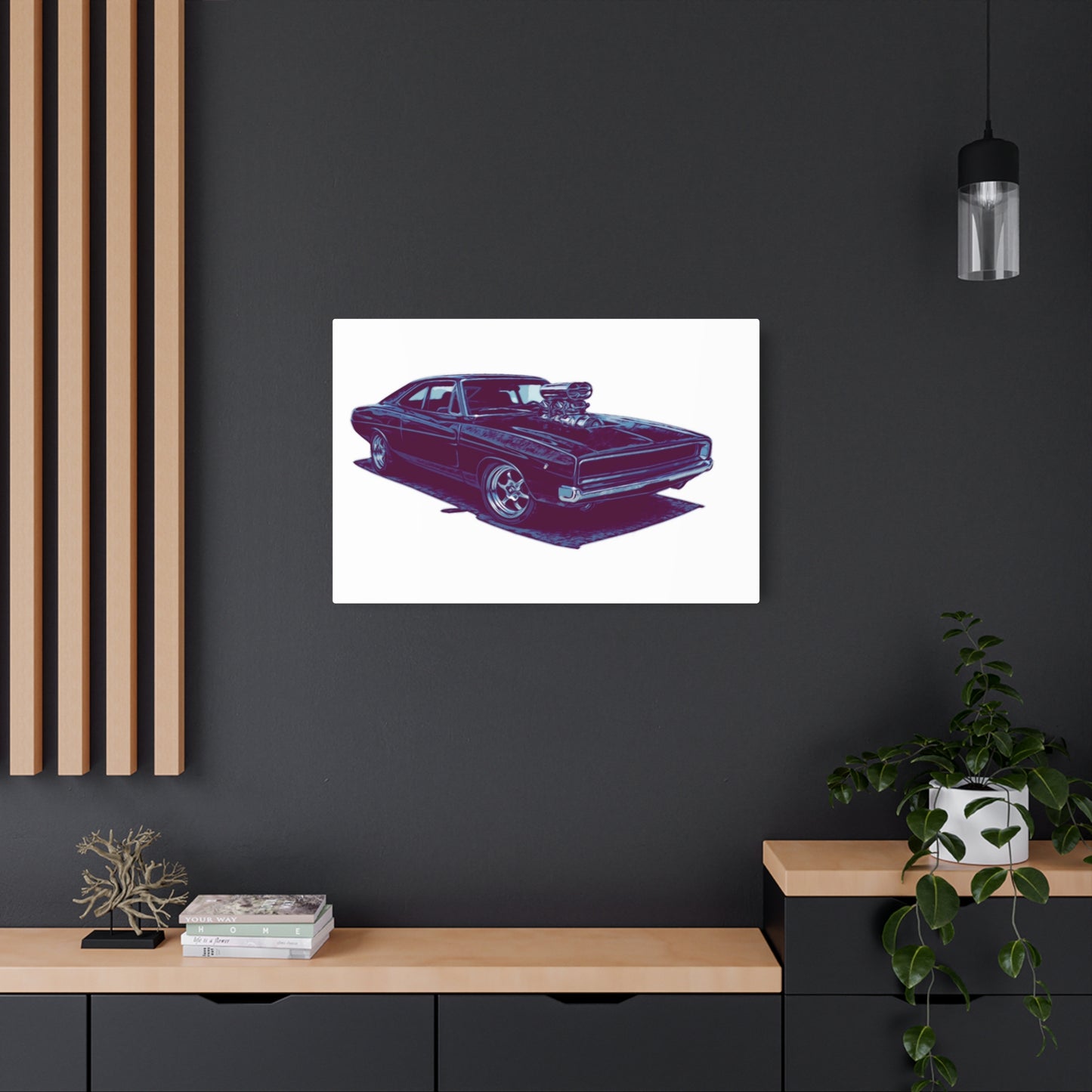 Boosted Legacy – Supercharged Classic Muscle Comic Car Wall Art