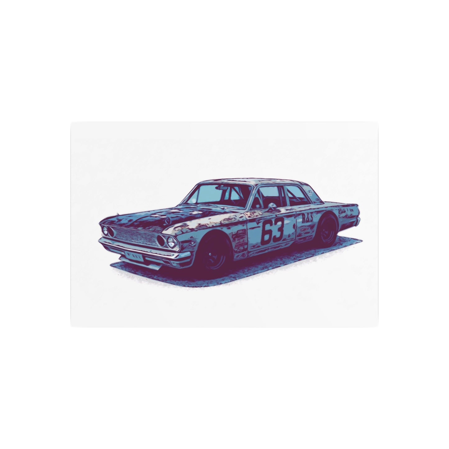 Number 63 Relic Racer – Vintage Stock Car Comic Wall Art