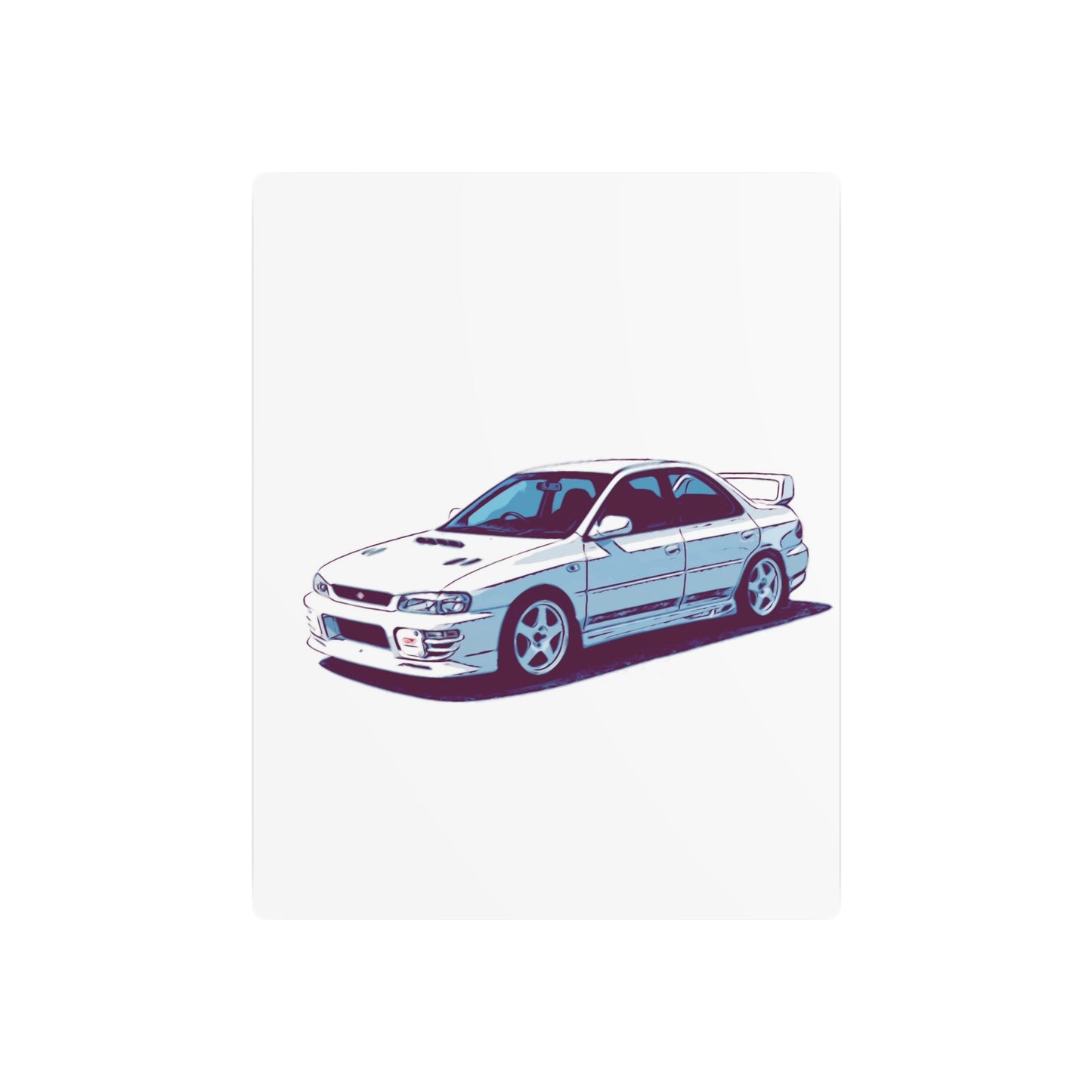 White Line Legacy – JDM Performance Sedan Comic Wall Art