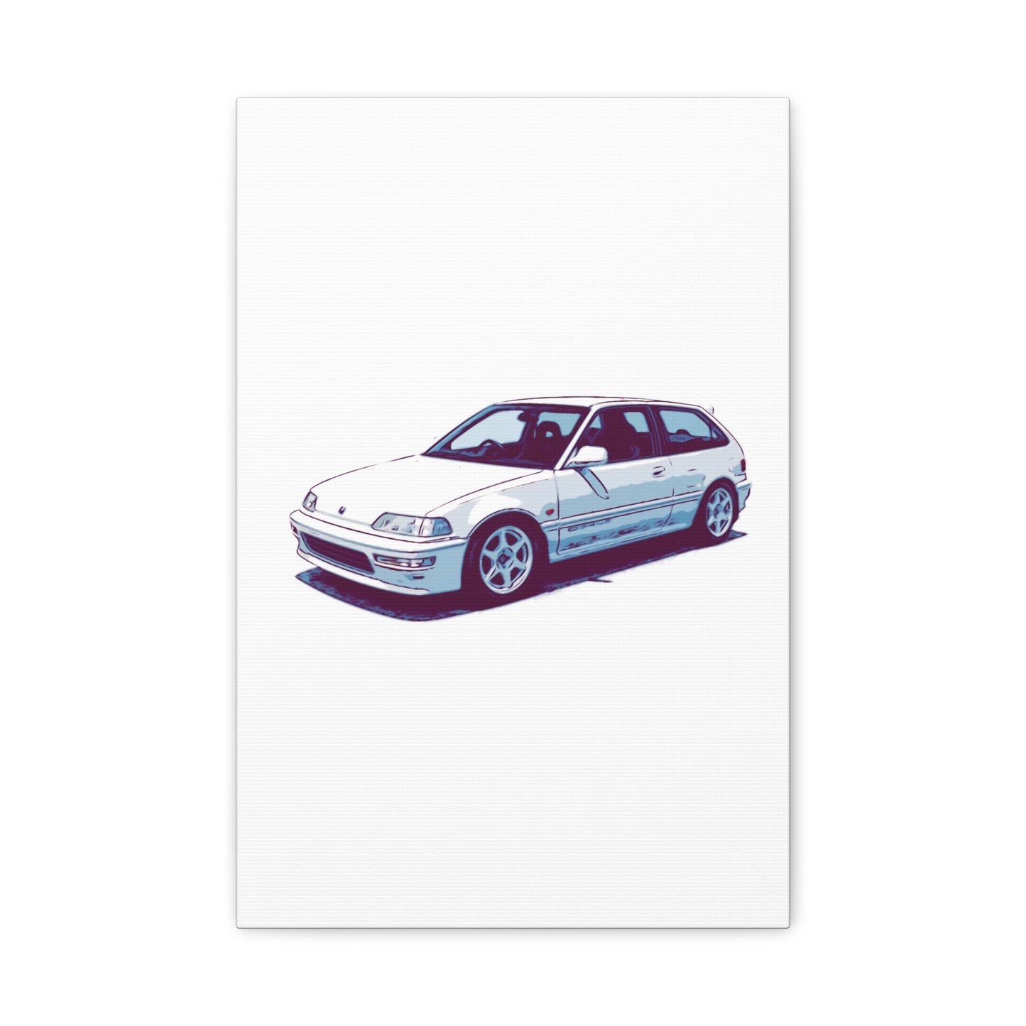 Whitewire Hatch – Compact Street Runner Comic Car Wall Art