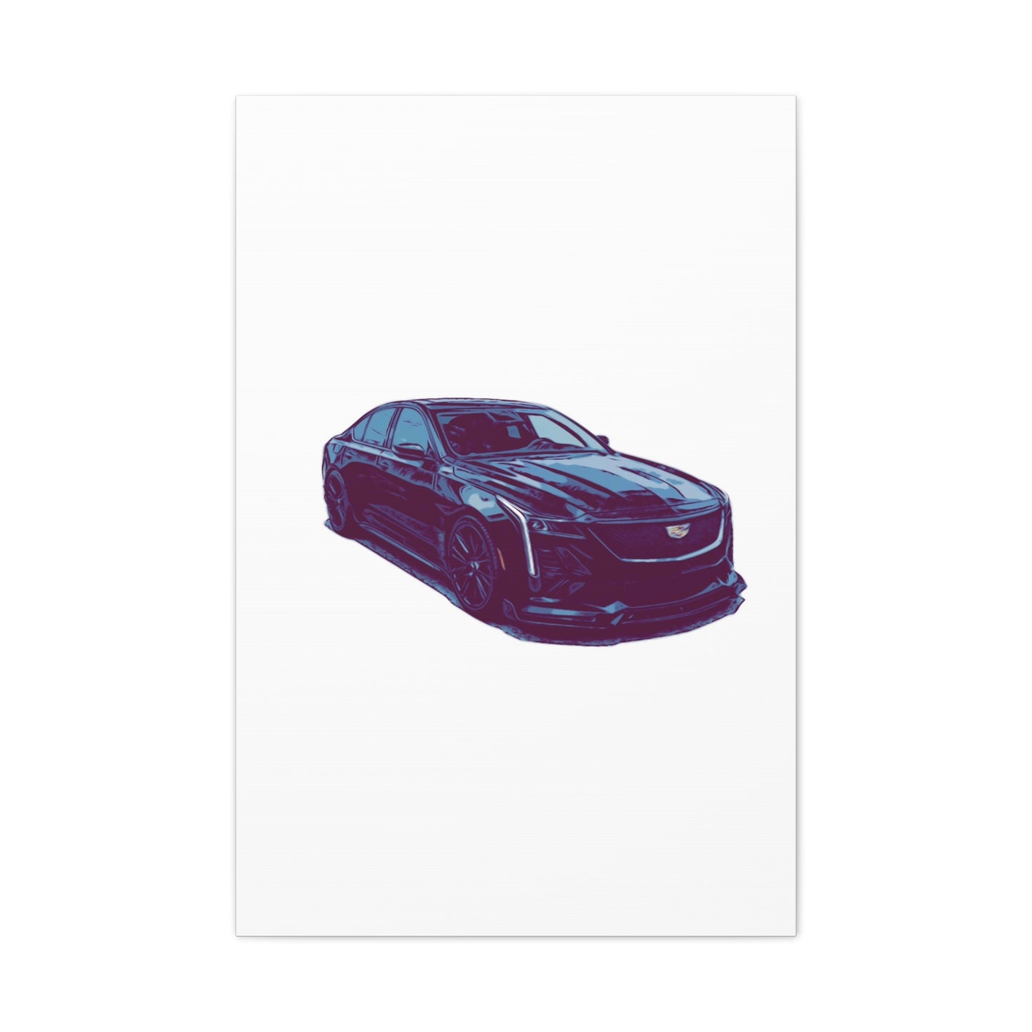 Midnight Precision – Luxury Performance Sedan Comic Wall Art