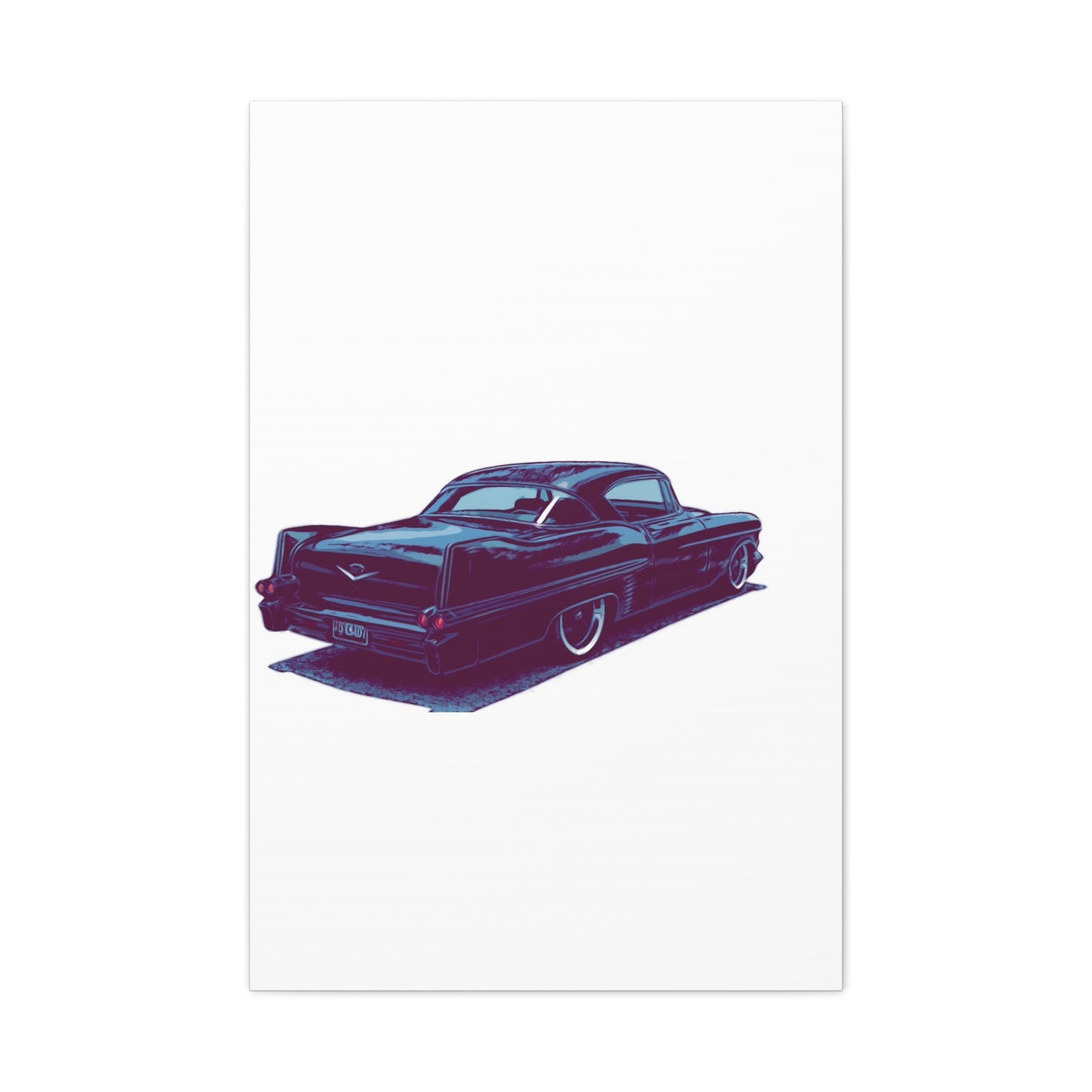 Tailfin After Hours – Vintage Luxury Cruiser Comic Car Wall Art