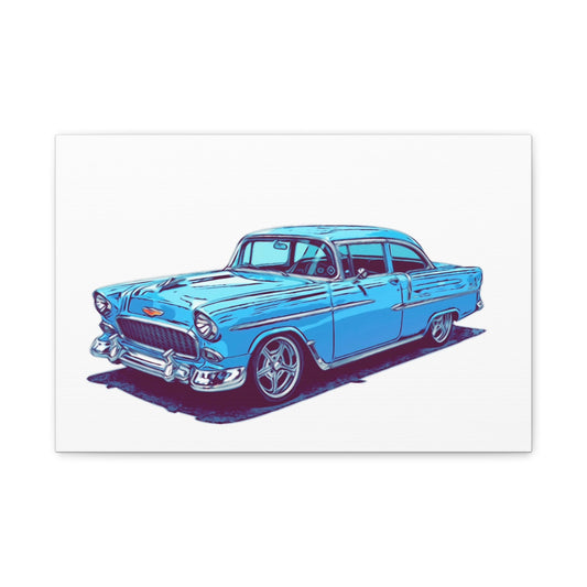 Blue Collar Royalty – Classic American Cruiser Comic Car Wall Art
