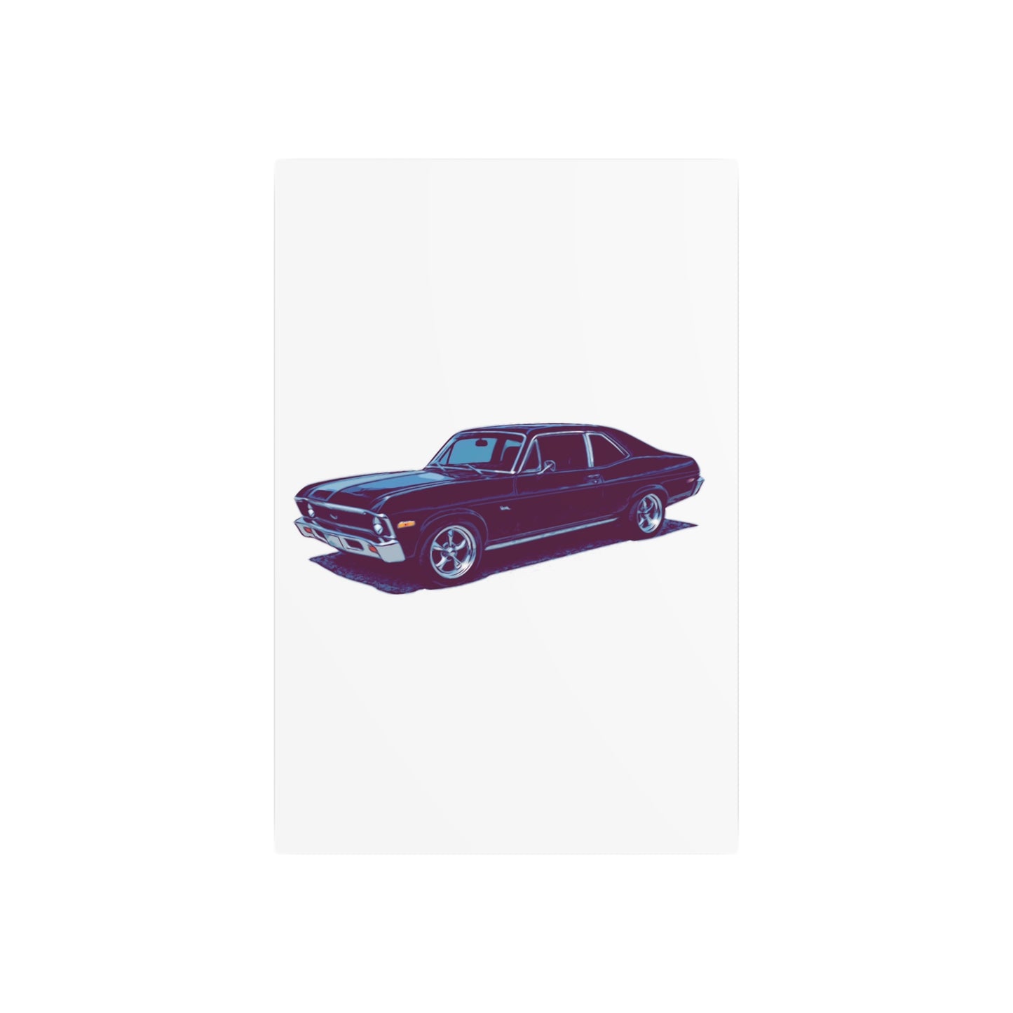 Midnight Cruiser – Classic Muscle Side Profile Comic Car Wall Art