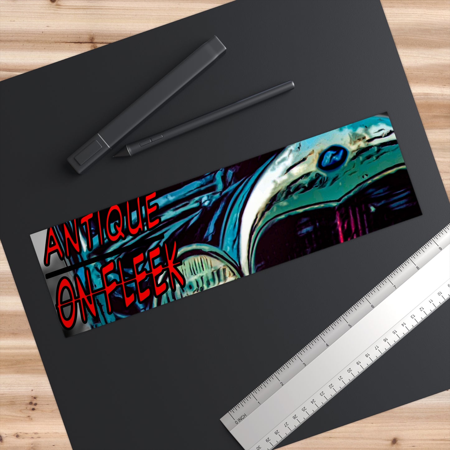 “Antique on Fleek” Car Bumper Sticker, Humor Sticker