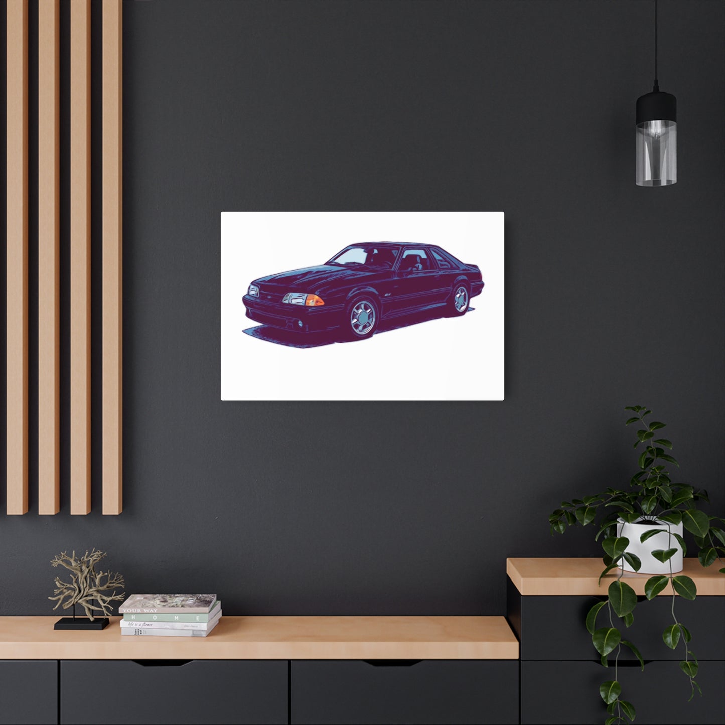 Ironline Notchback – Retro Street Coupe Comic Car Wall Art