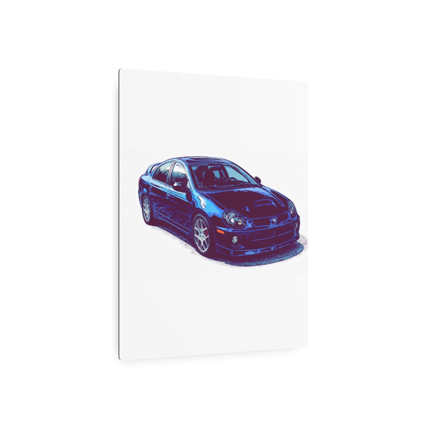 Turbo Four Door – Early 2000s Sport Sedan Comic Car Wall Art