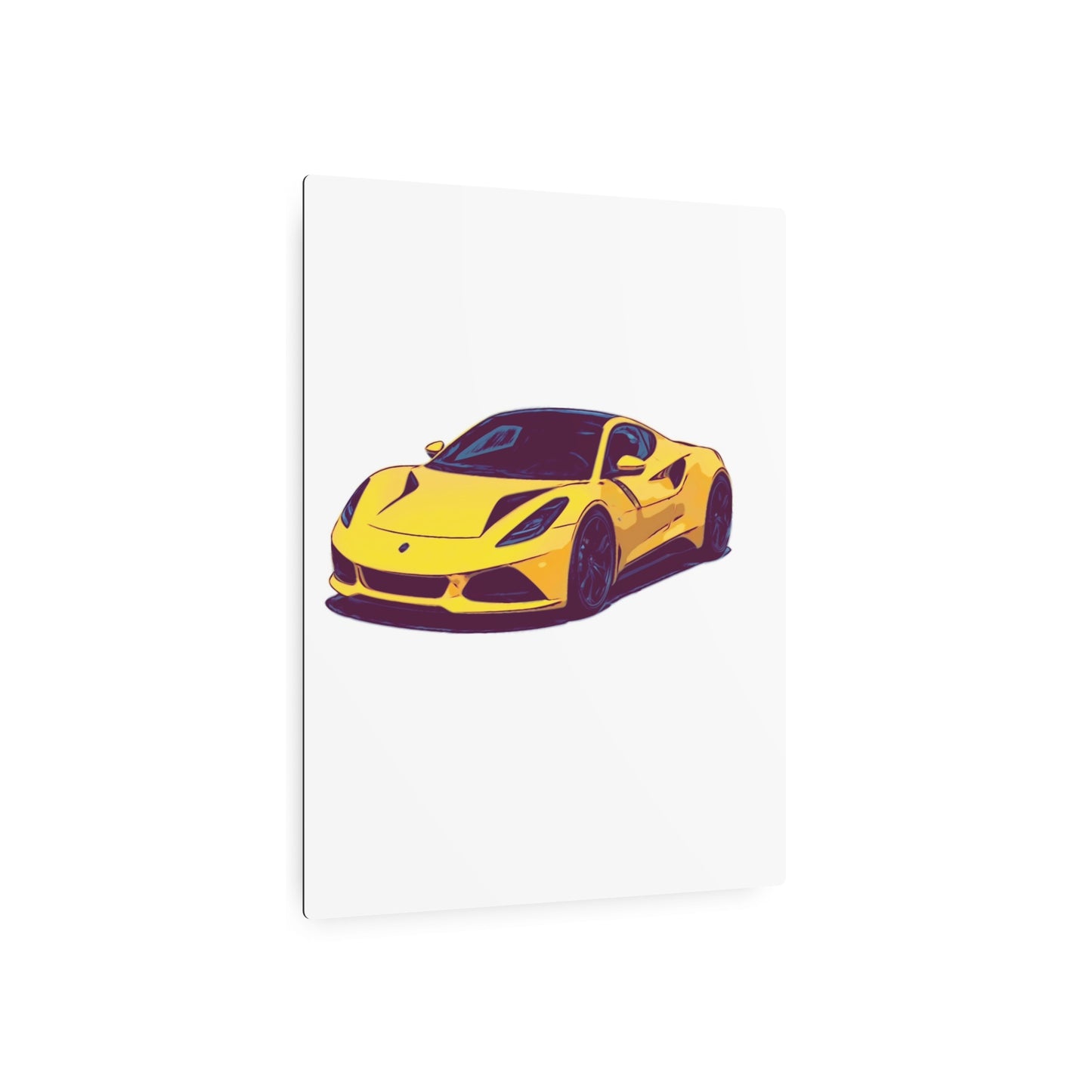 Goldflare Coupe – Exotic Performance Comic Car Wall Art