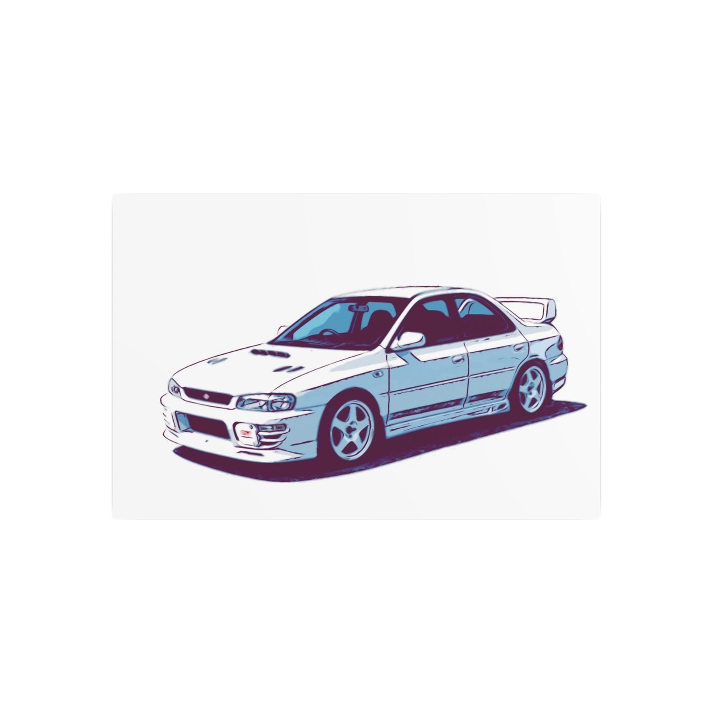 White Line Legacy – JDM Performance Sedan Comic Wall Art