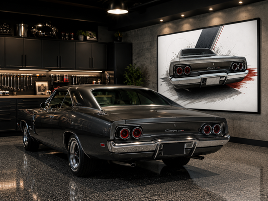 1968 Charger Wall Art