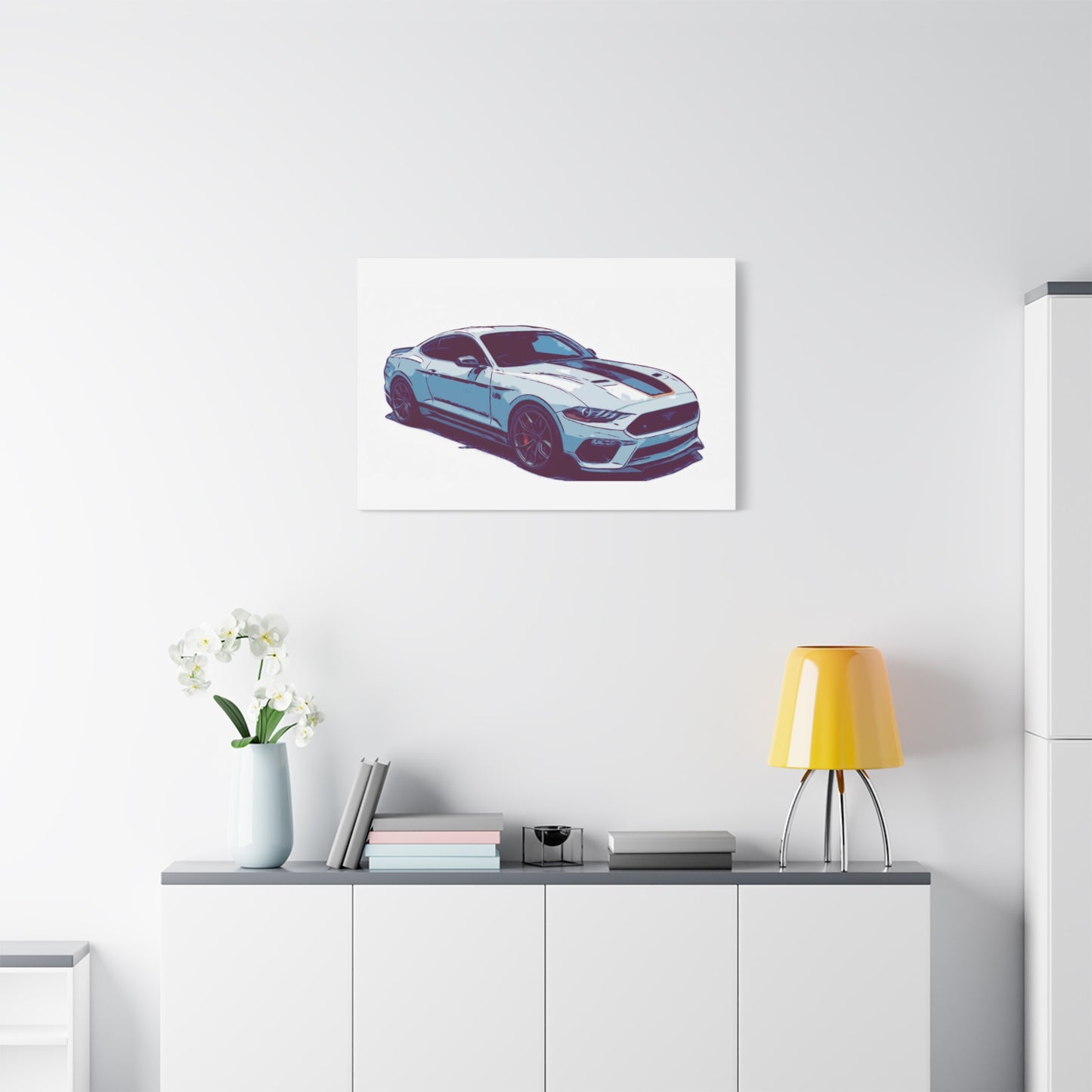 Track-Bred Street Coupe – Modern Performance Comic Car Wall Art