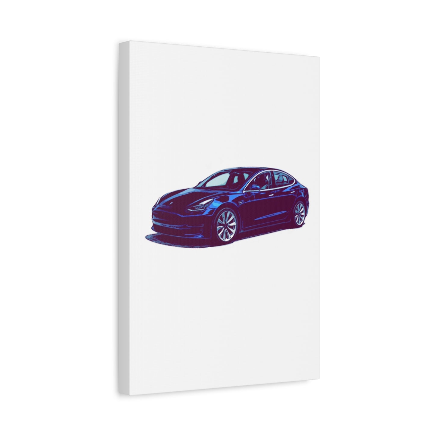 Silentshift Fastback – Modern Electric Sport Sedan Comic Car Wall Art