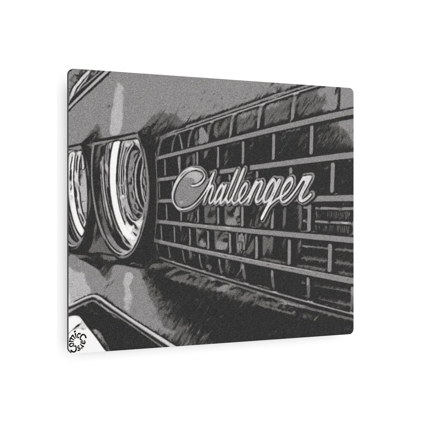 Metal Art Sign Modern Muscle Car Gas Pump Garage Wall Art Black and White Decor