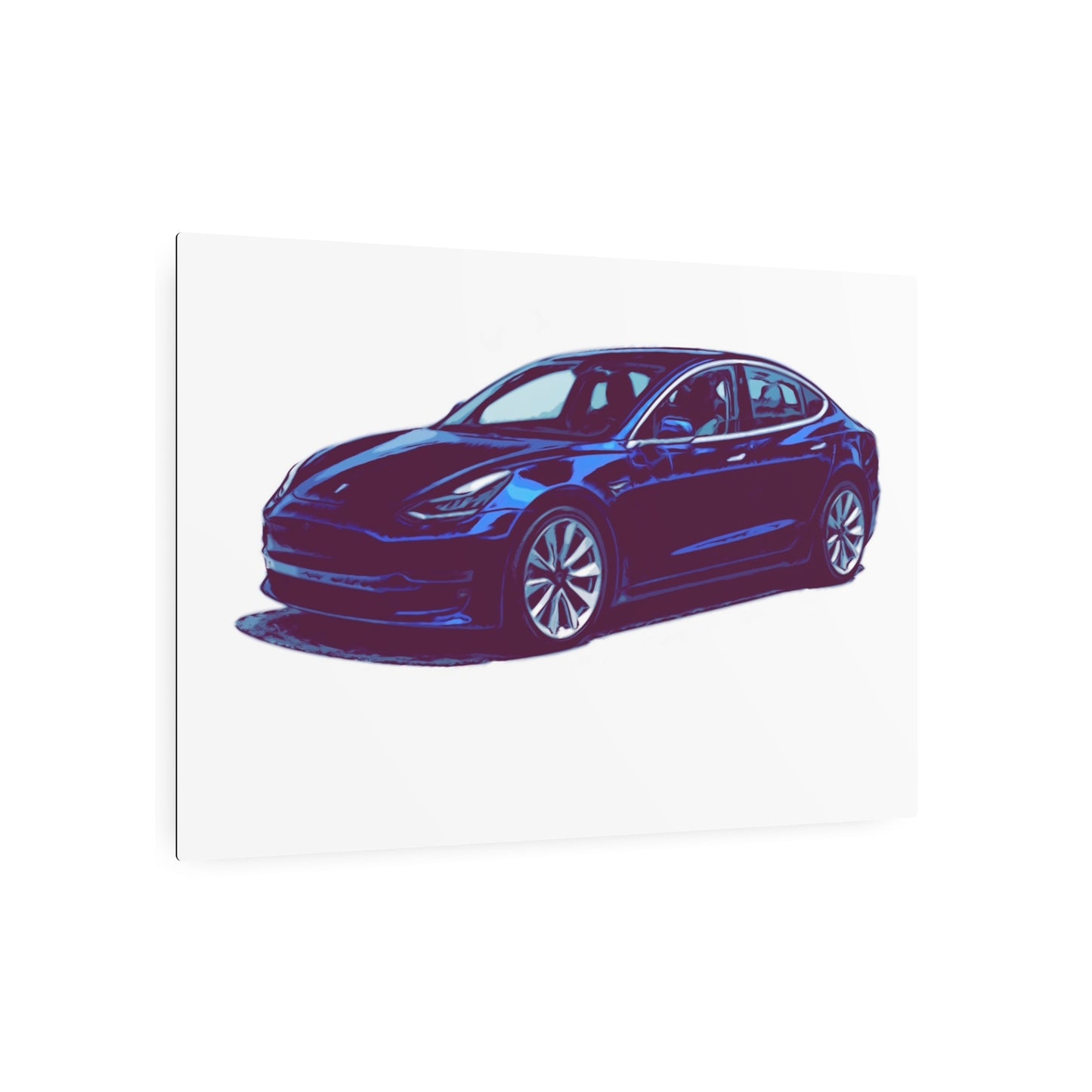 Silentshift Fastback – Modern Electric Sport Sedan Comic Car Wall Art