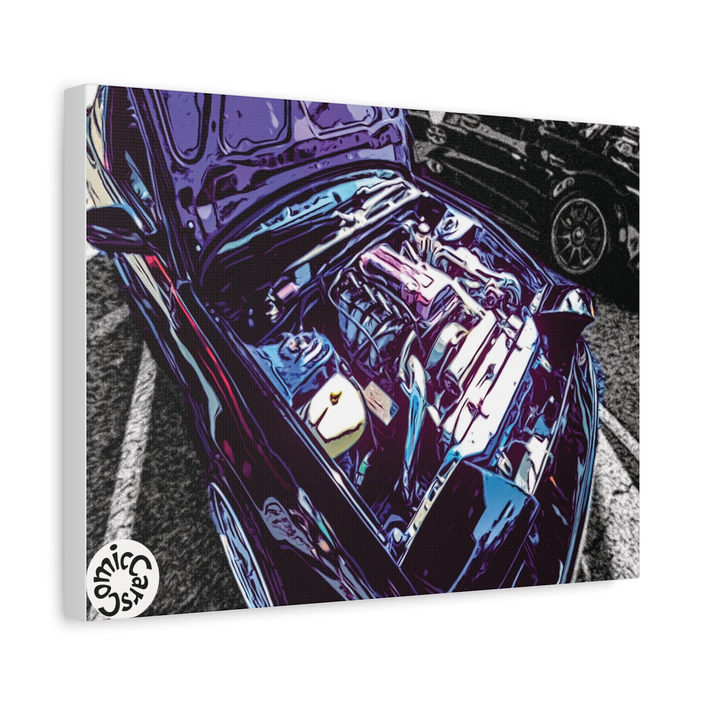 Canvas Wall Art Import Car Drift Engine Matte Canvas Print