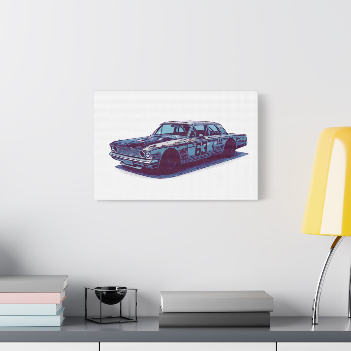 Number 63 Relic Racer – Vintage Stock Car Comic Wall Art