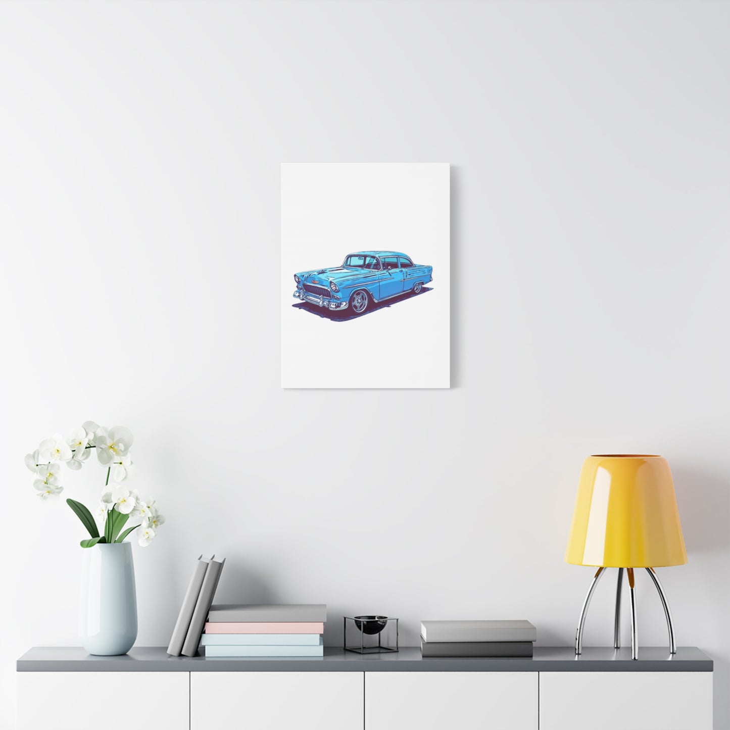 Blue Collar Royalty – Classic American Cruiser Comic Car Wall Art