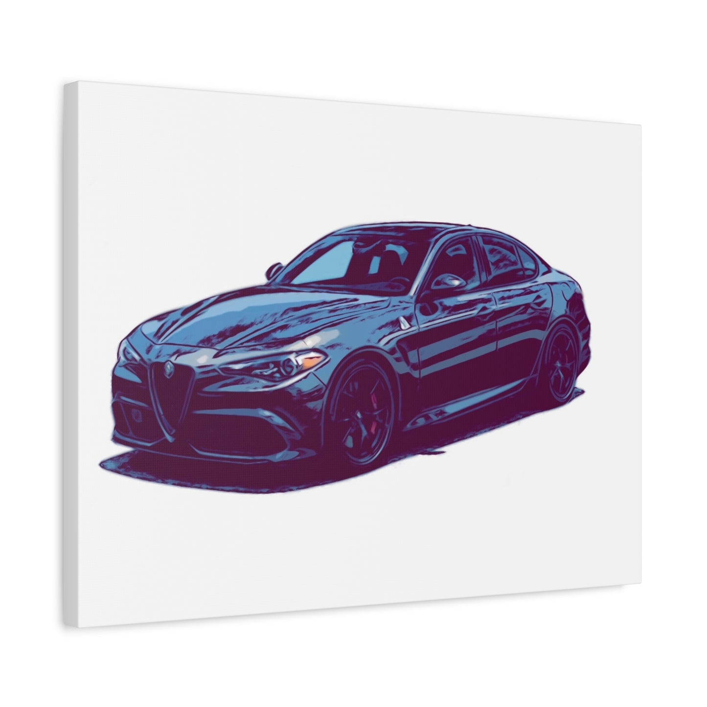 Obsidian Crest Sedan – Performance Sport Comic Car Wall Art