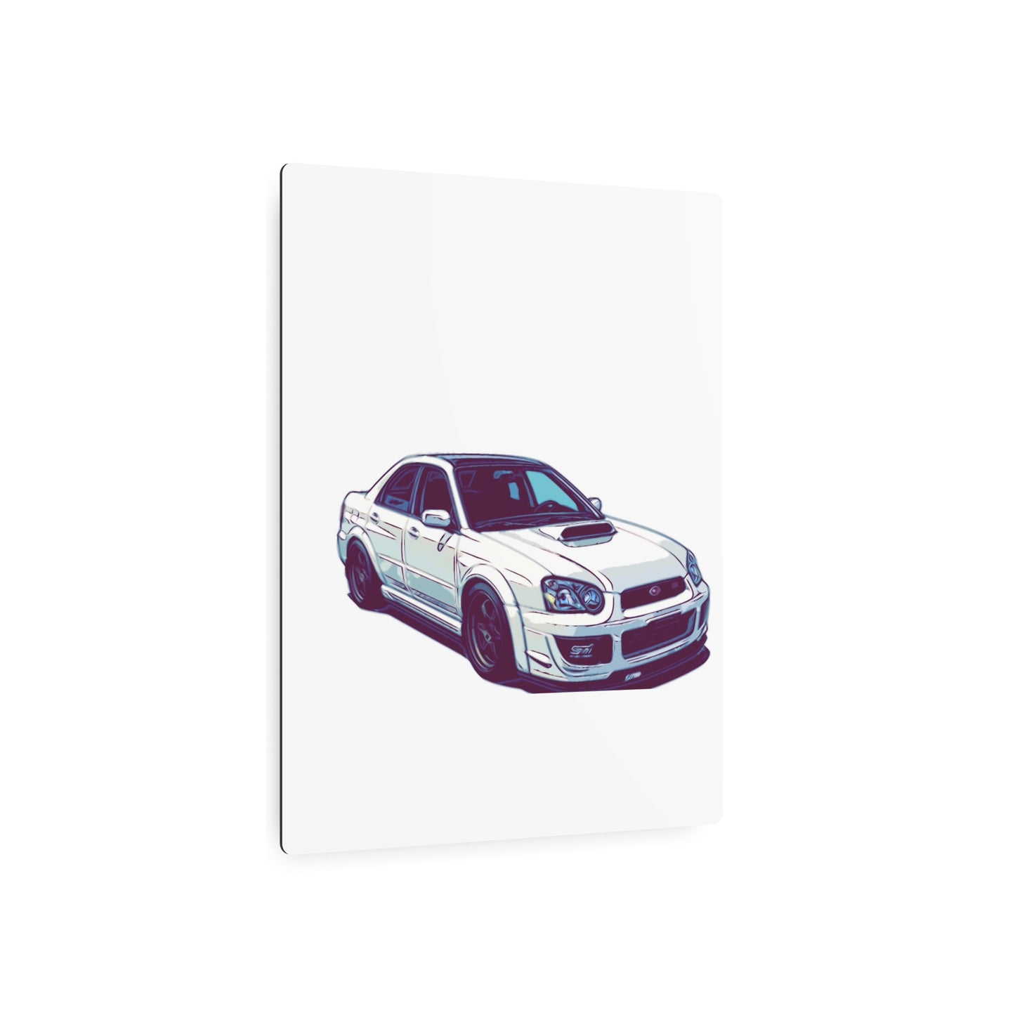 Boosted All-Wheel Fury – Rally-Inspired Sport Sedan Comic Car Wall Art