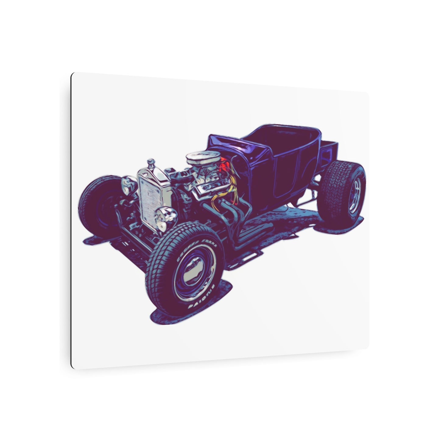 Bare Knuckle Roadster – Exposed Engine Comic Car Wall Art