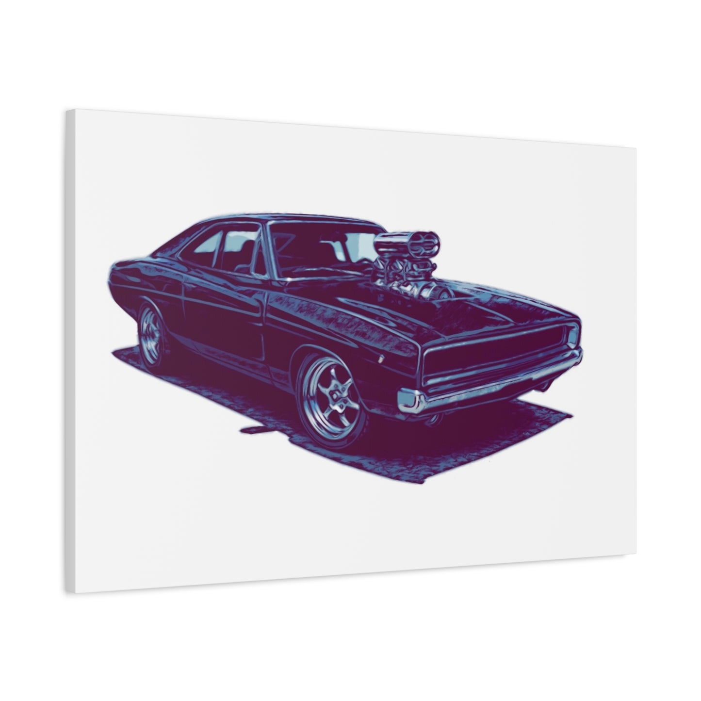 Boosted Legacy – Supercharged Classic Muscle Comic Car Wall Art