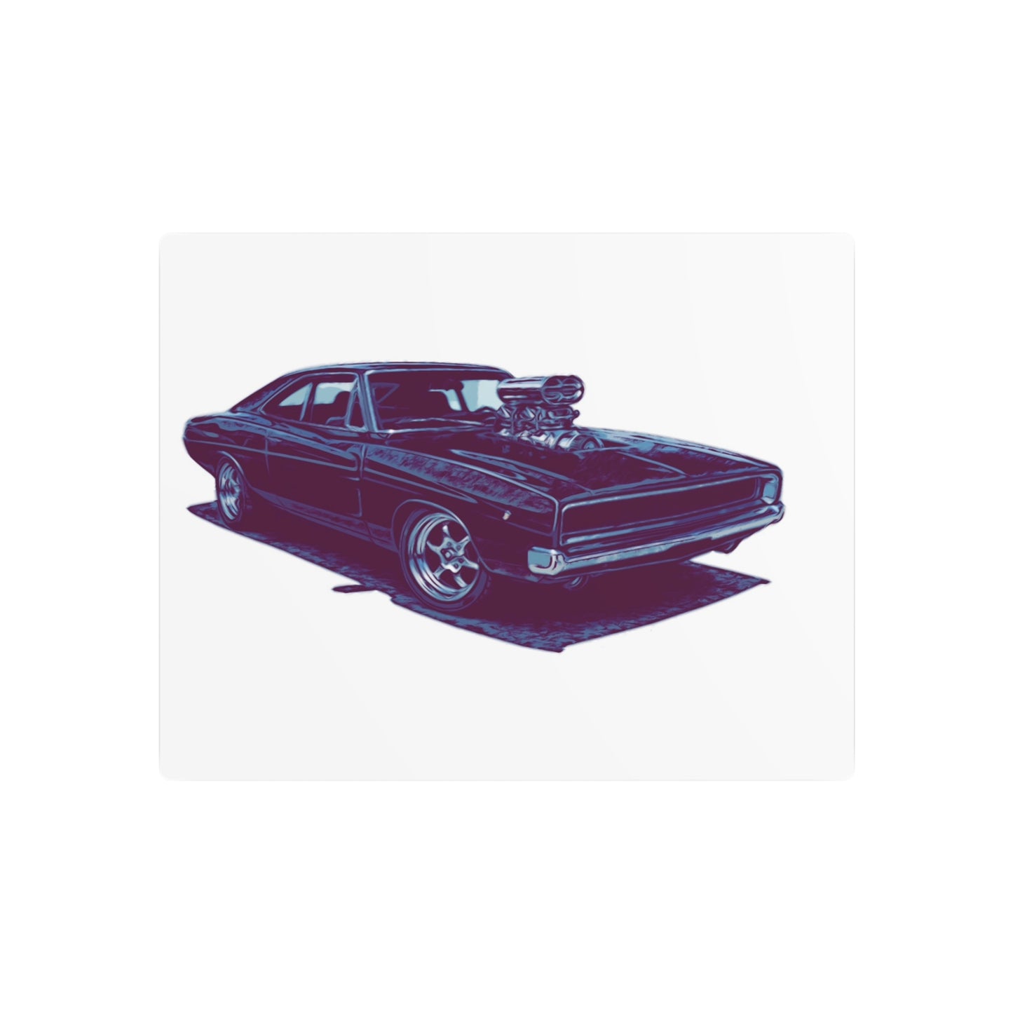 Boosted Legacy – Supercharged Classic Muscle Comic Car Wall Art