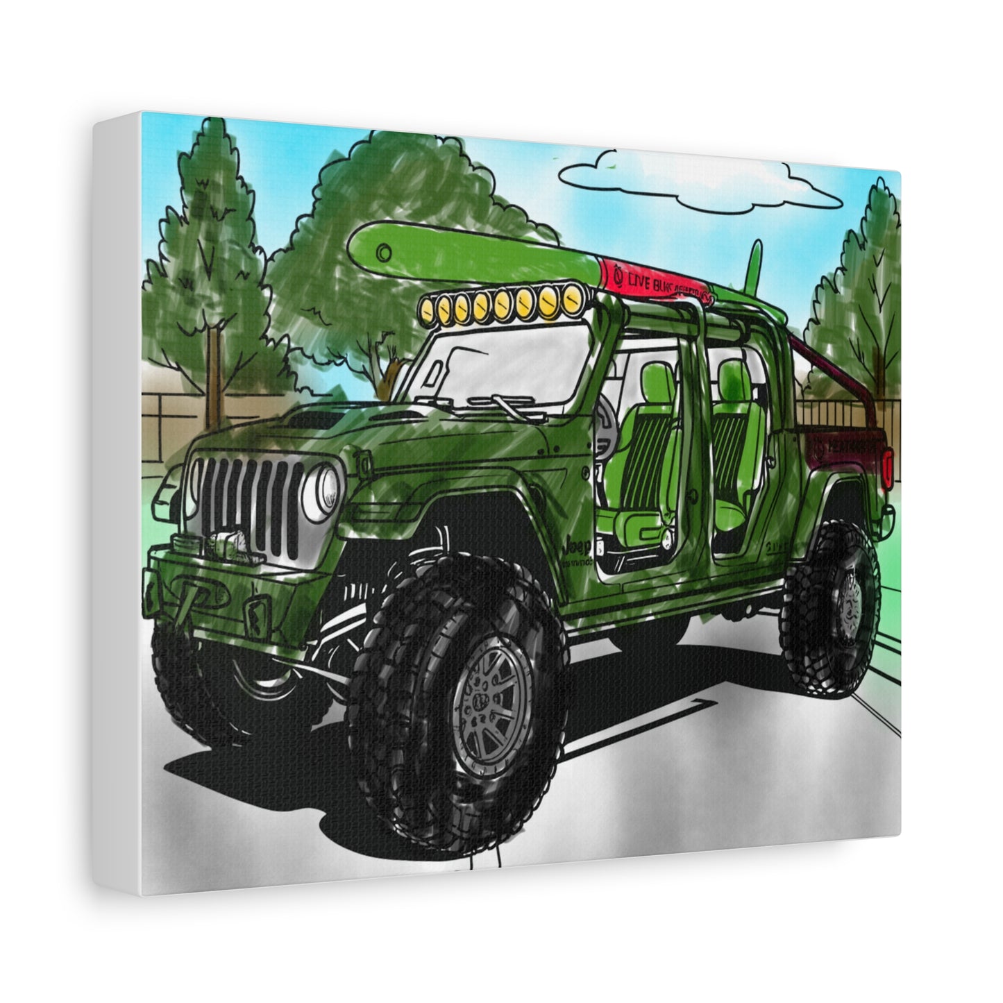 Trail Explorer Adventure – Kids Off-Road Truck Canvas Wall Art