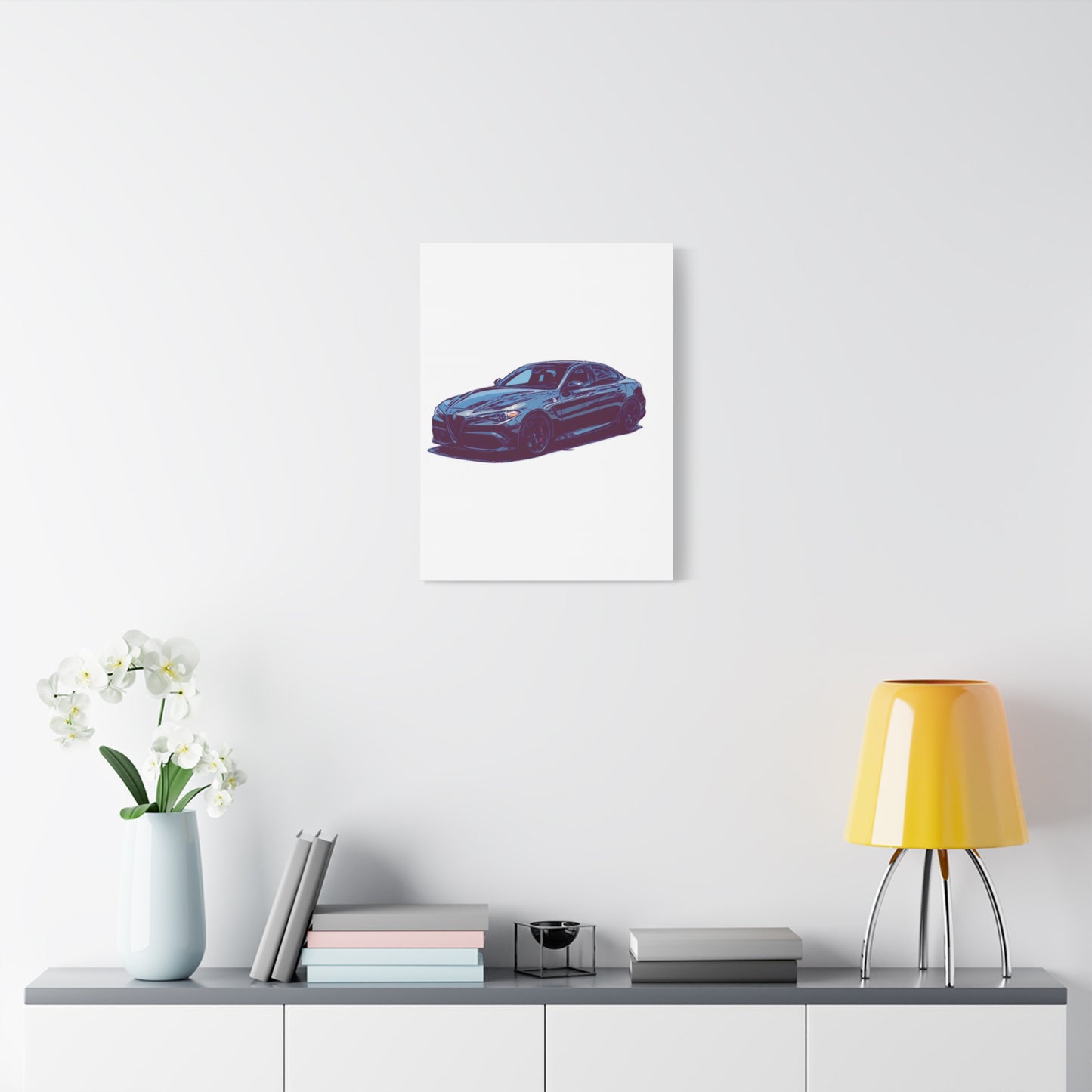 Obsidian Crest Sedan – Performance Sport Comic Car Wall Art