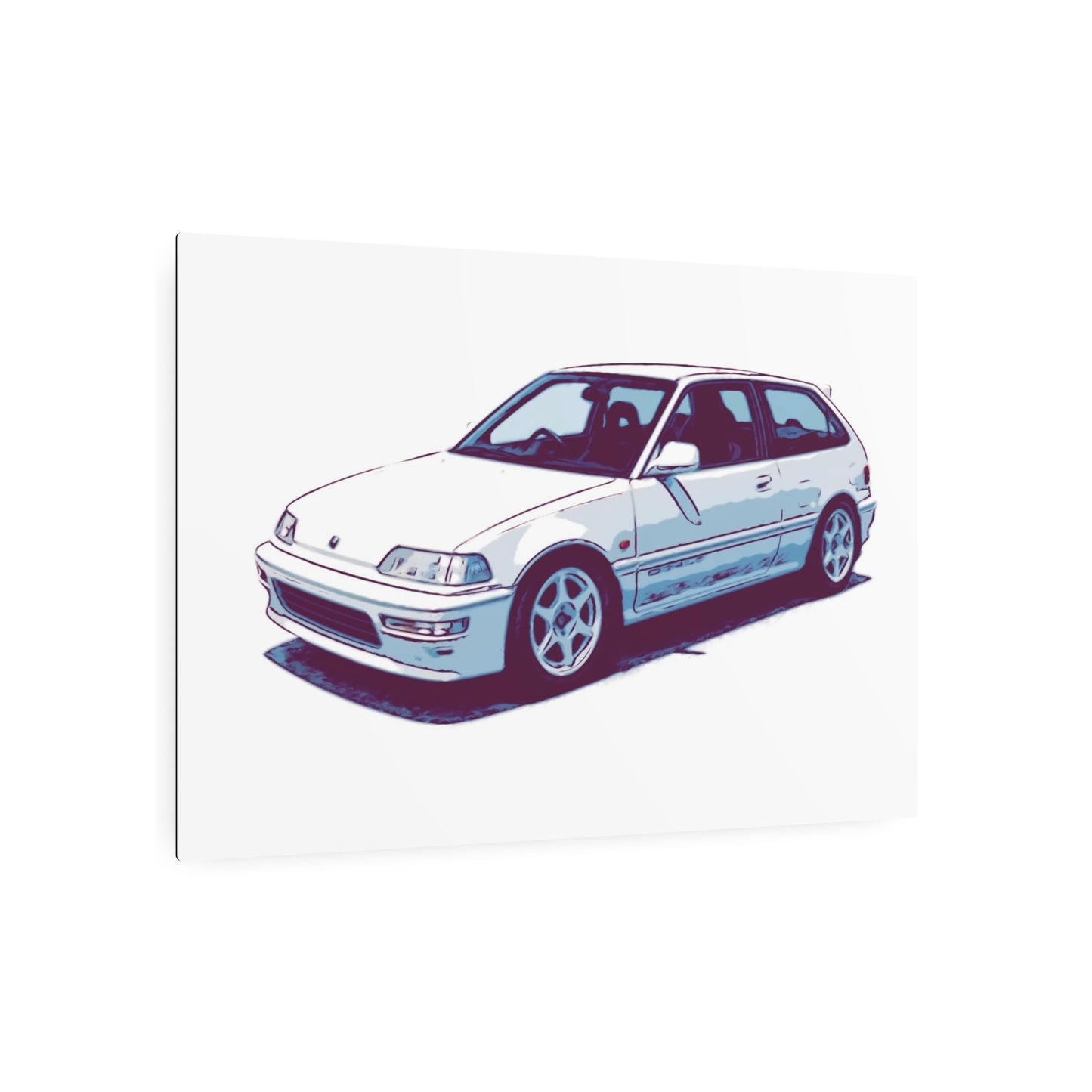 Whitewire Hatch – Compact Street Runner Comic Car Wall Art