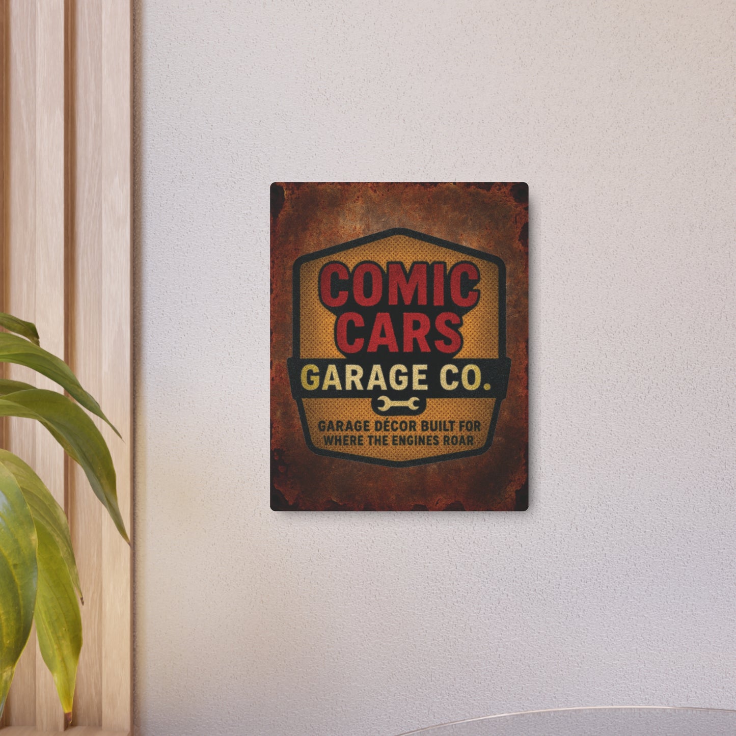 Comic Cars Garage Co. Metal Sign