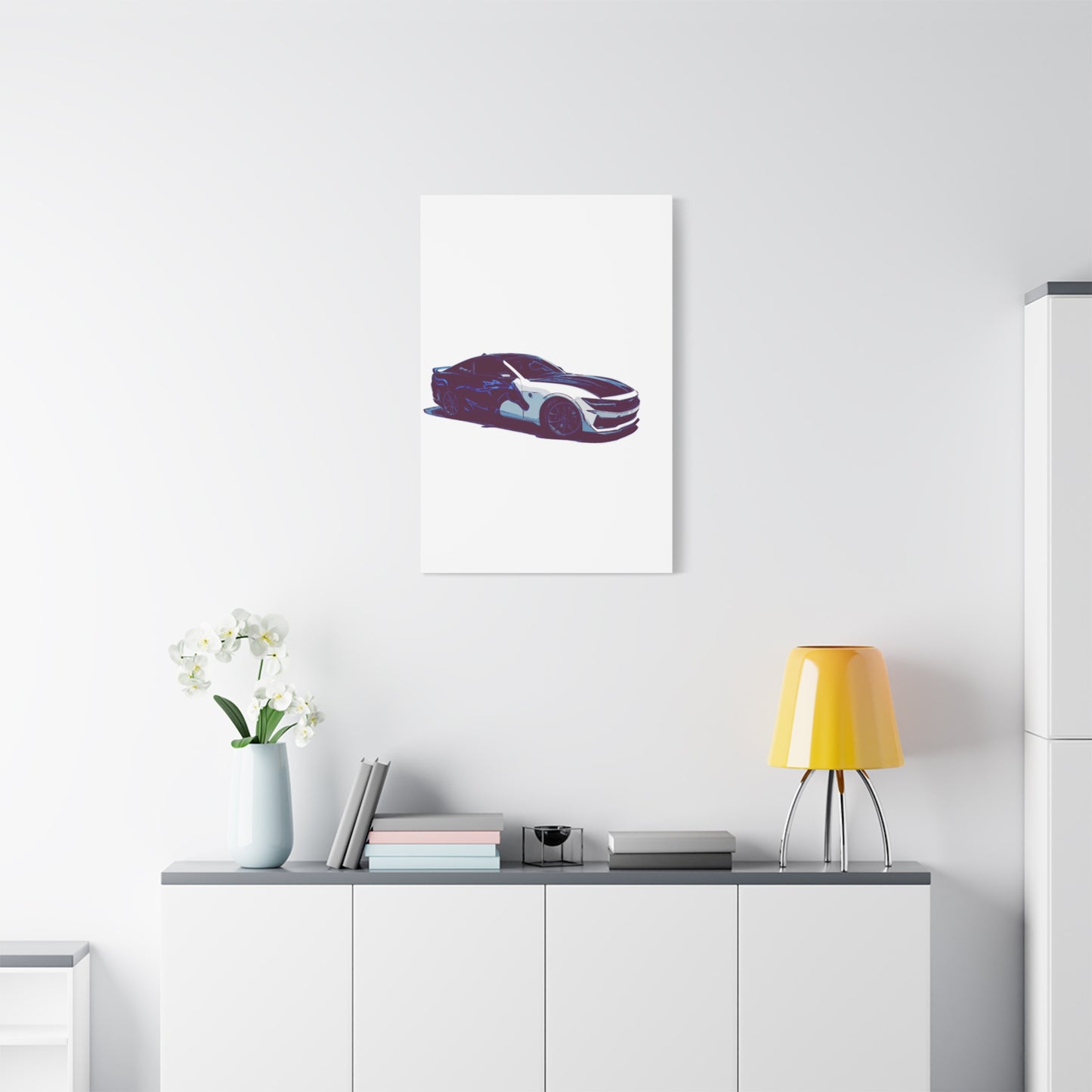 Splitstream Phantom Coupe – Two-Tone Performance Comic Car Wall Art