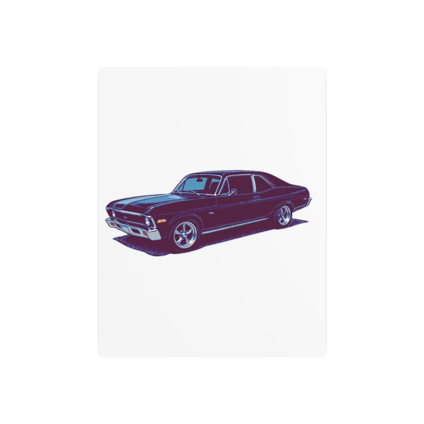 Midnight Cruiser – Classic Muscle Side Profile Comic Car Wall Art
