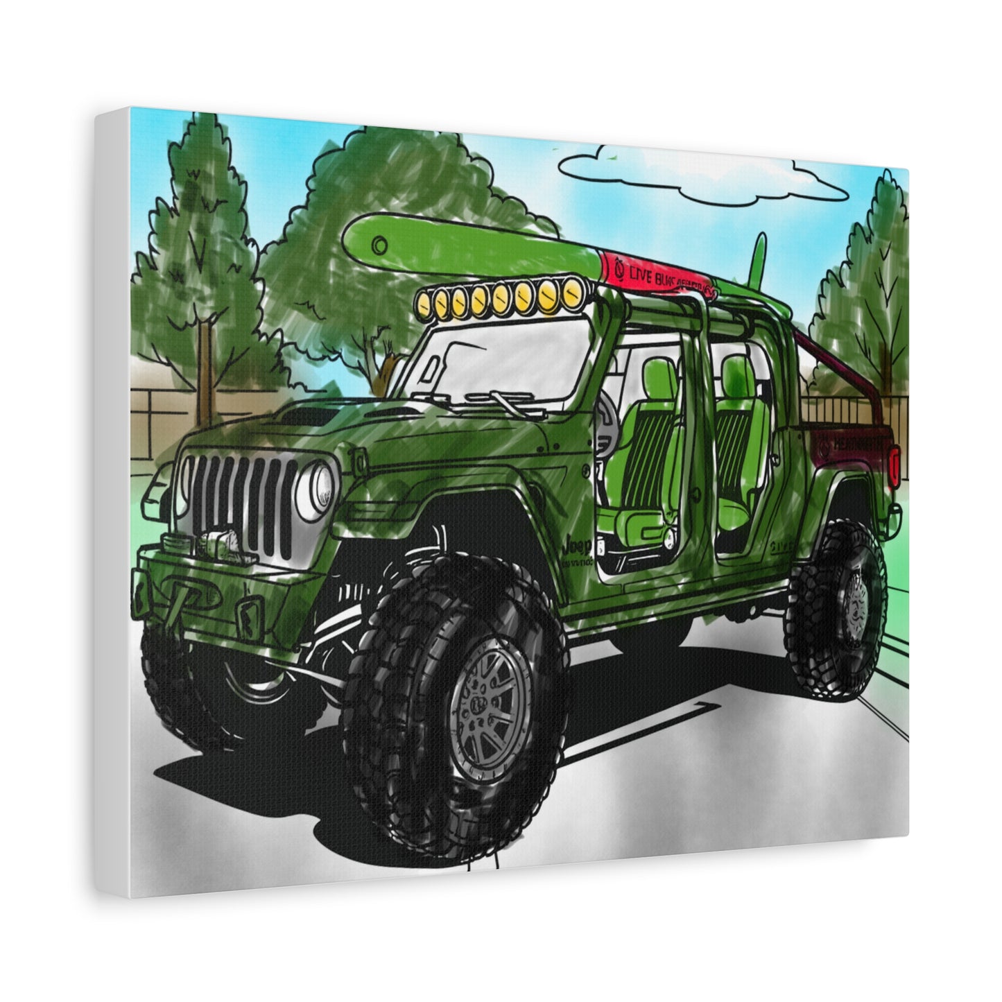 Trail Explorer Adventure – Kids Off-Road Truck Canvas Wall Art