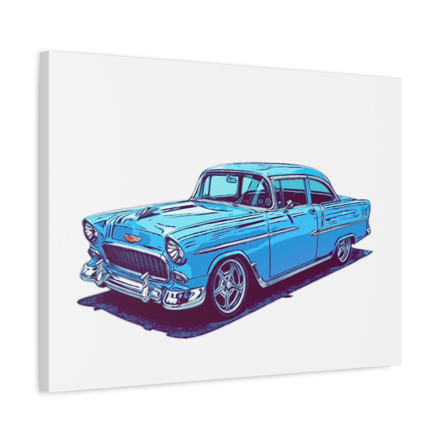 Blue Collar Royalty – Classic American Cruiser Comic Car Wall Art