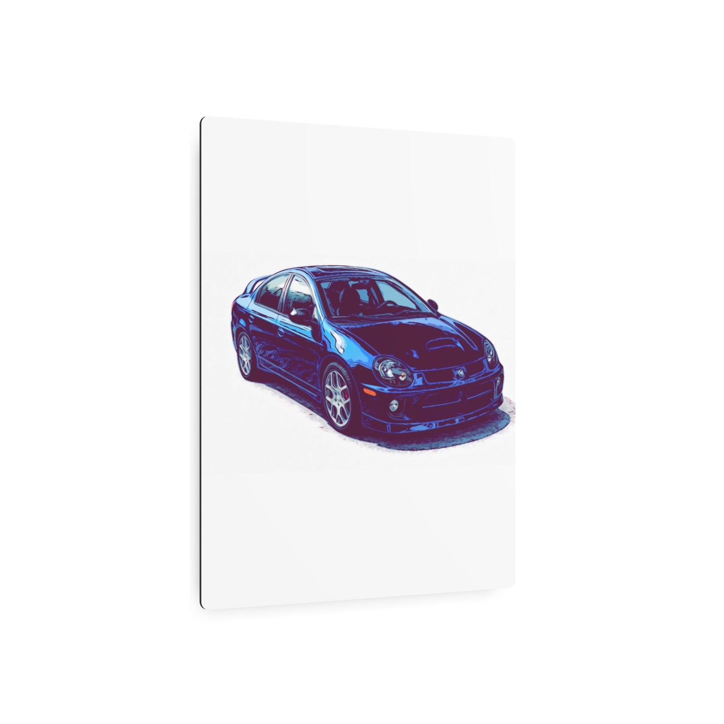 Turbo Four Door – Early 2000s Sport Sedan Comic Car Wall Art