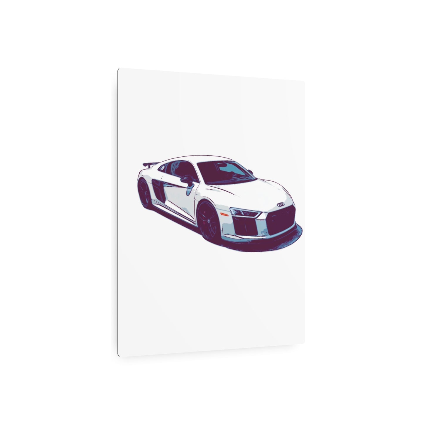 Whiteout Velocity Coupe – Clean Performance Comic Car Wall Art