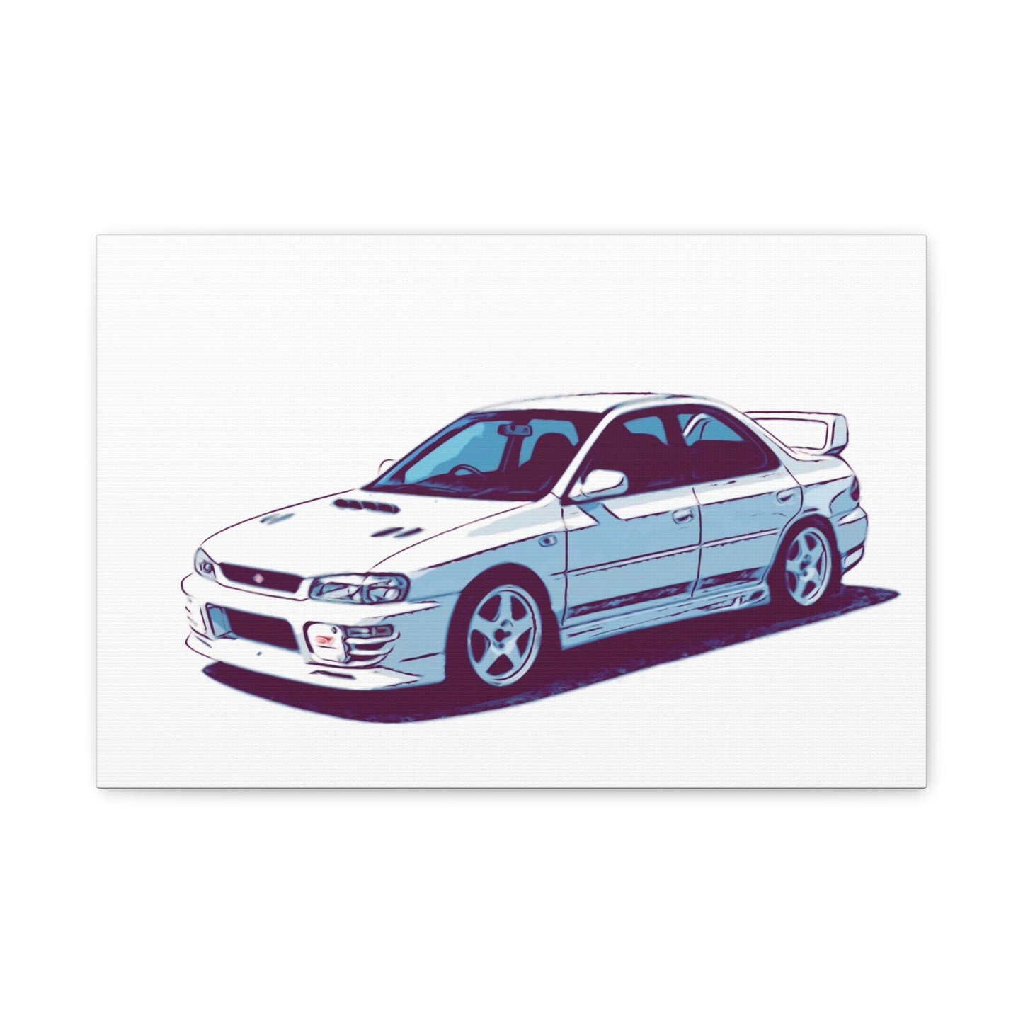 White Line Legacy – JDM Performance Sedan Comic Wall Art