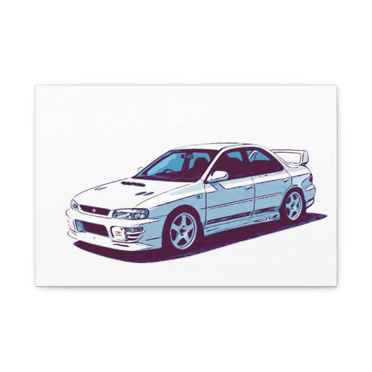White Line Legacy – JDM Performance Sedan Comic Wall Art