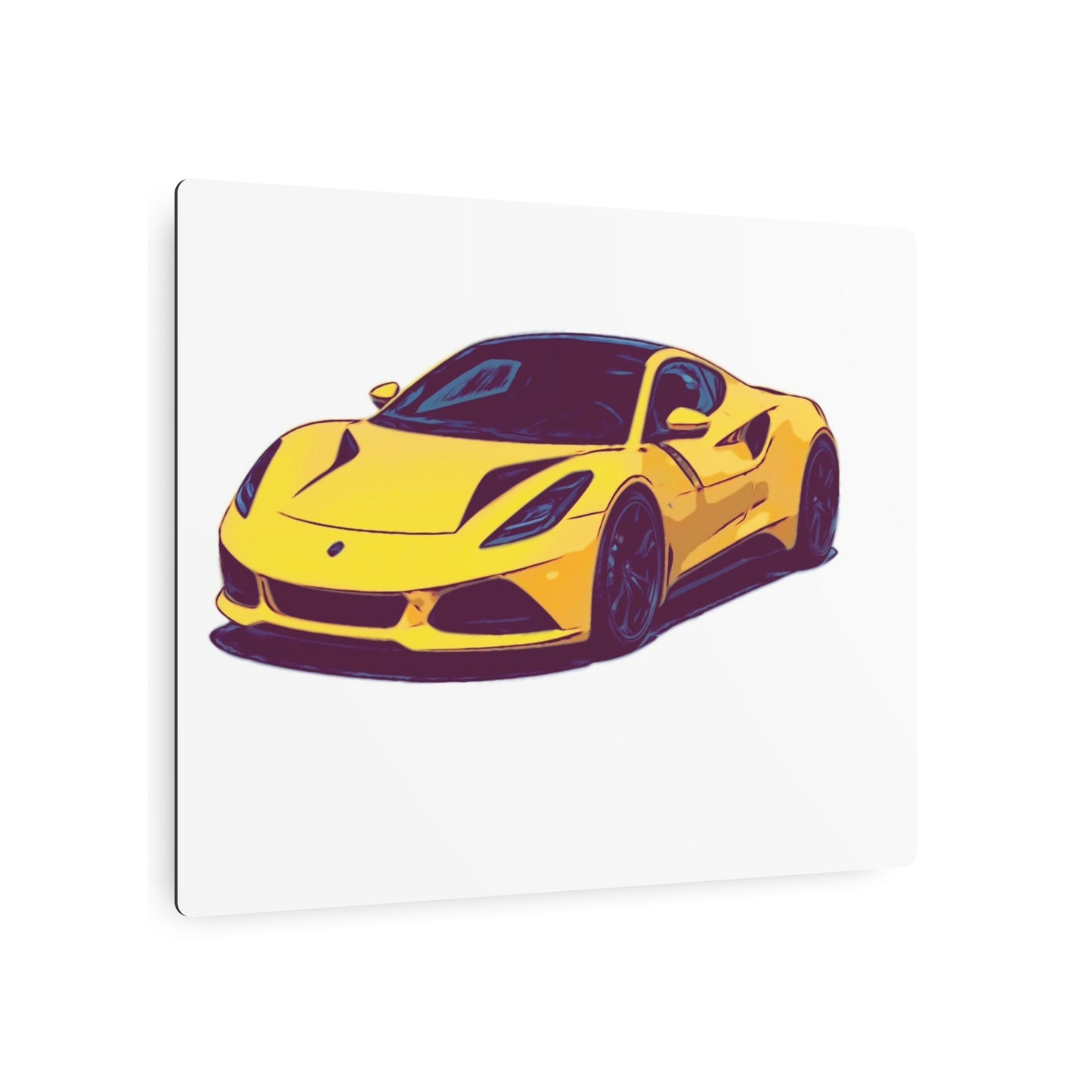 Goldflare Coupe – Exotic Performance Comic Car Wall Art