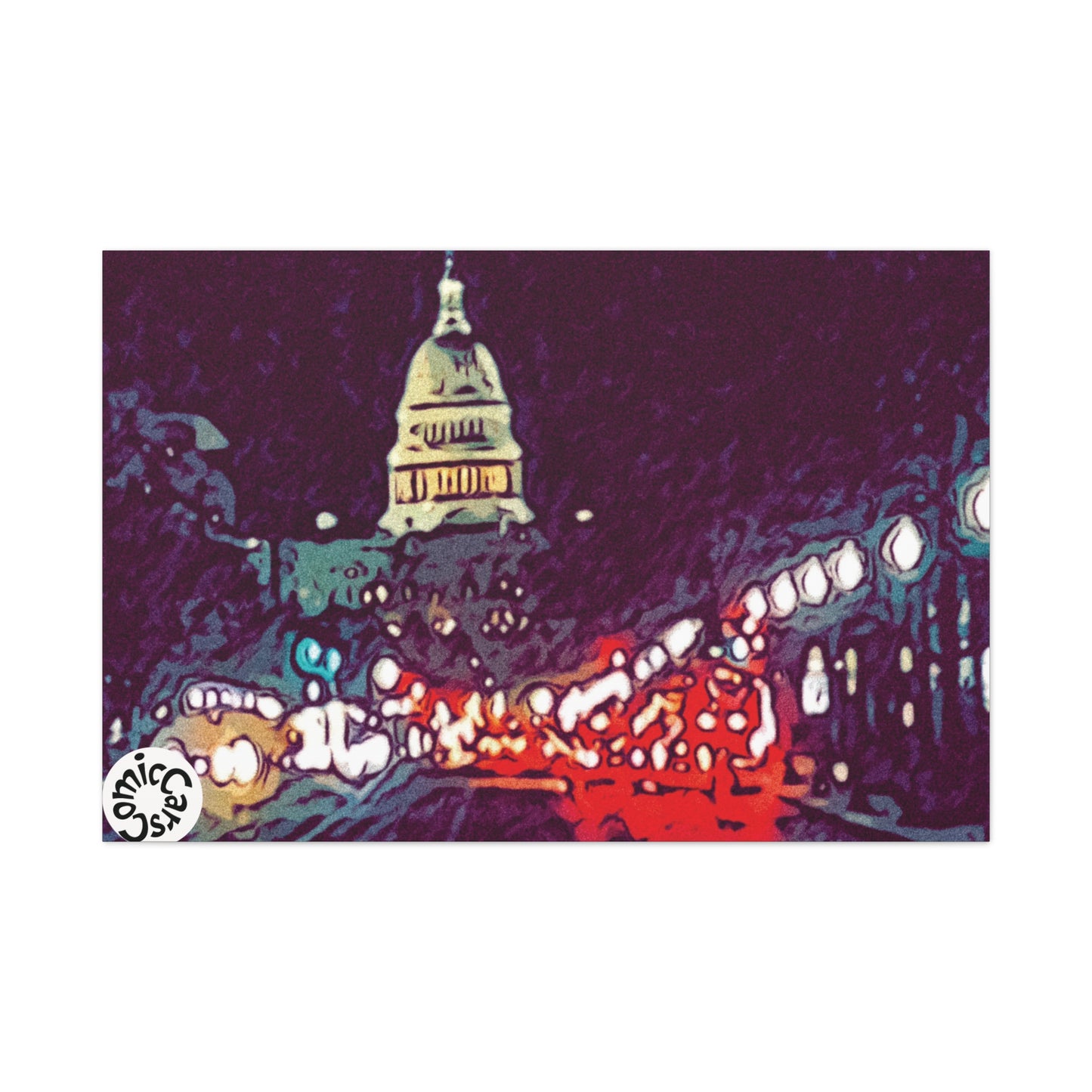 Washington DC Cityscape Matte Canvas Wall Art