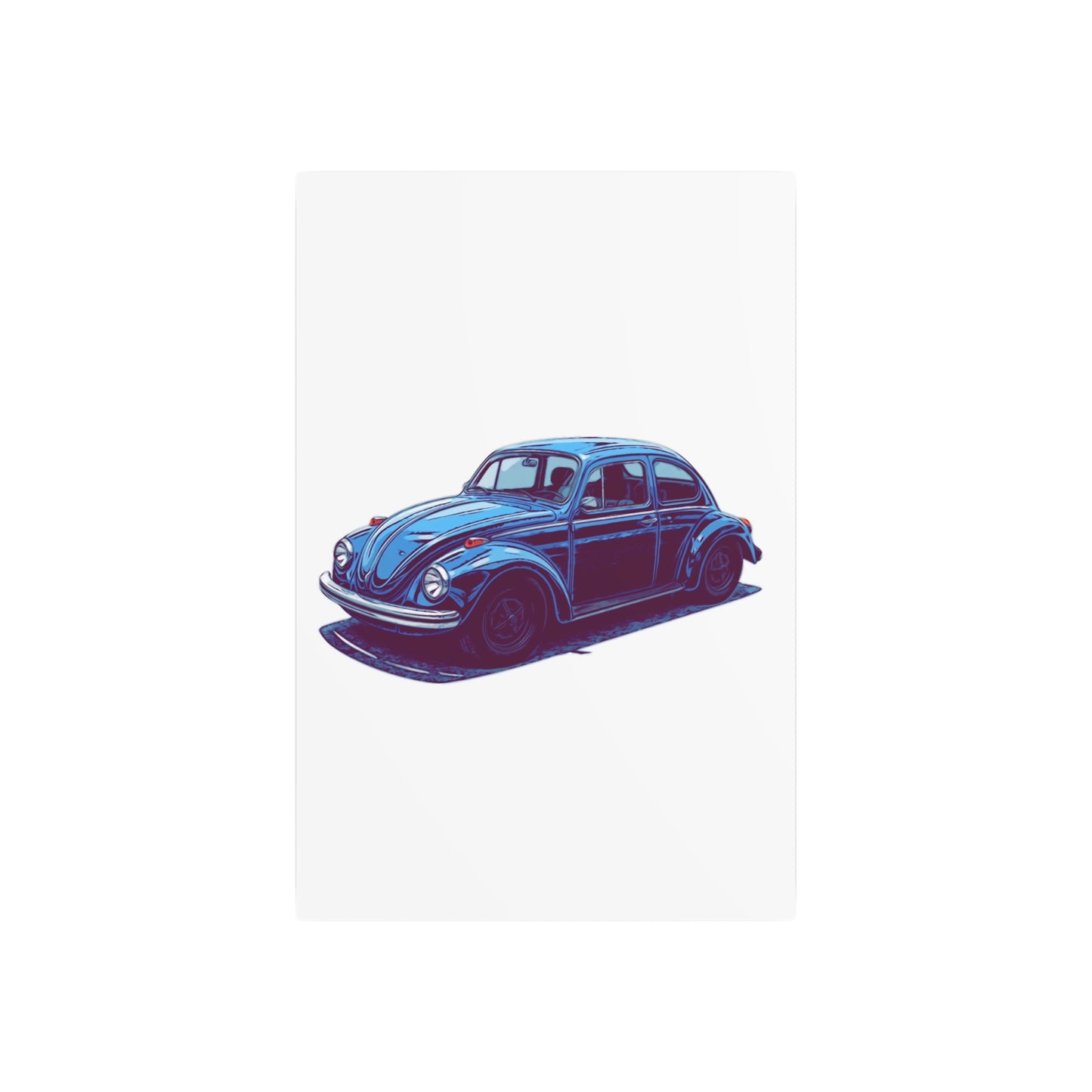 Blue Collar Classic – Vintage Air-Cooled Comic Car Wall Art