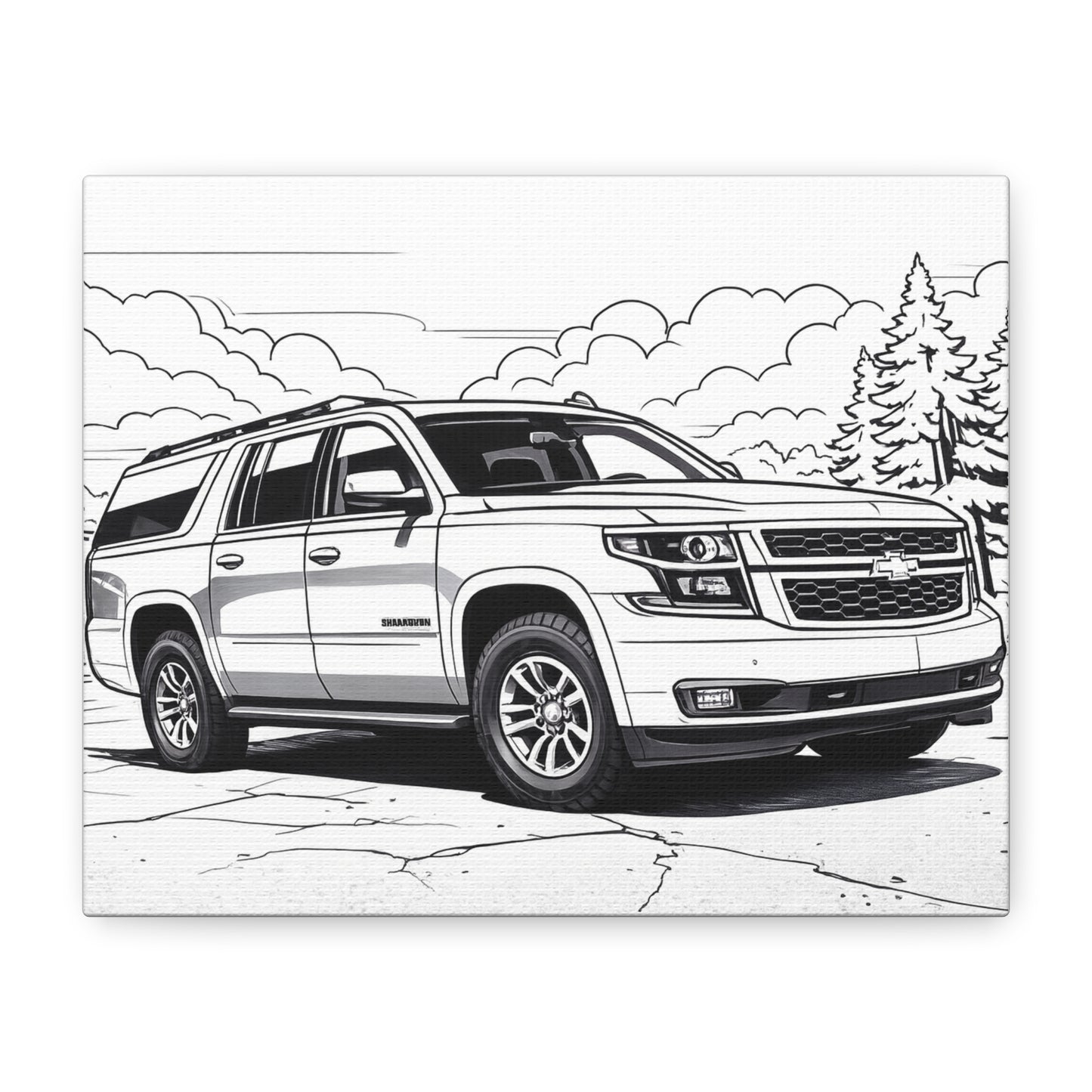 Automotive Coloring Canvas for Kids – Comic Cars™ Garage Art