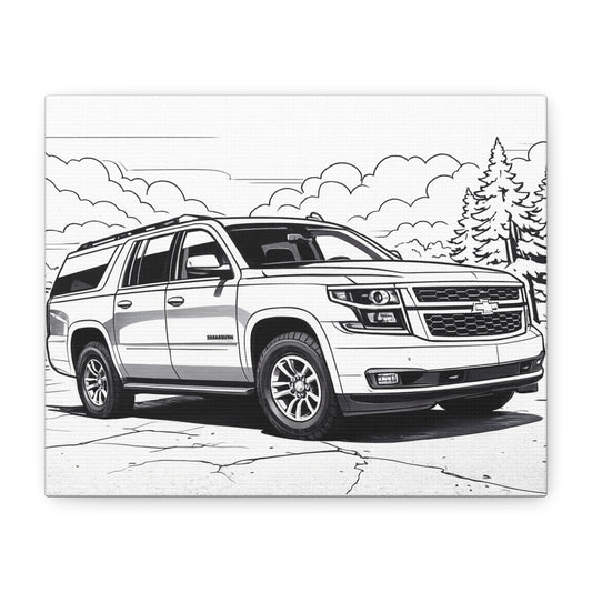 Automotive Coloring Canvas for Kids – Comic Cars™ Garage Art