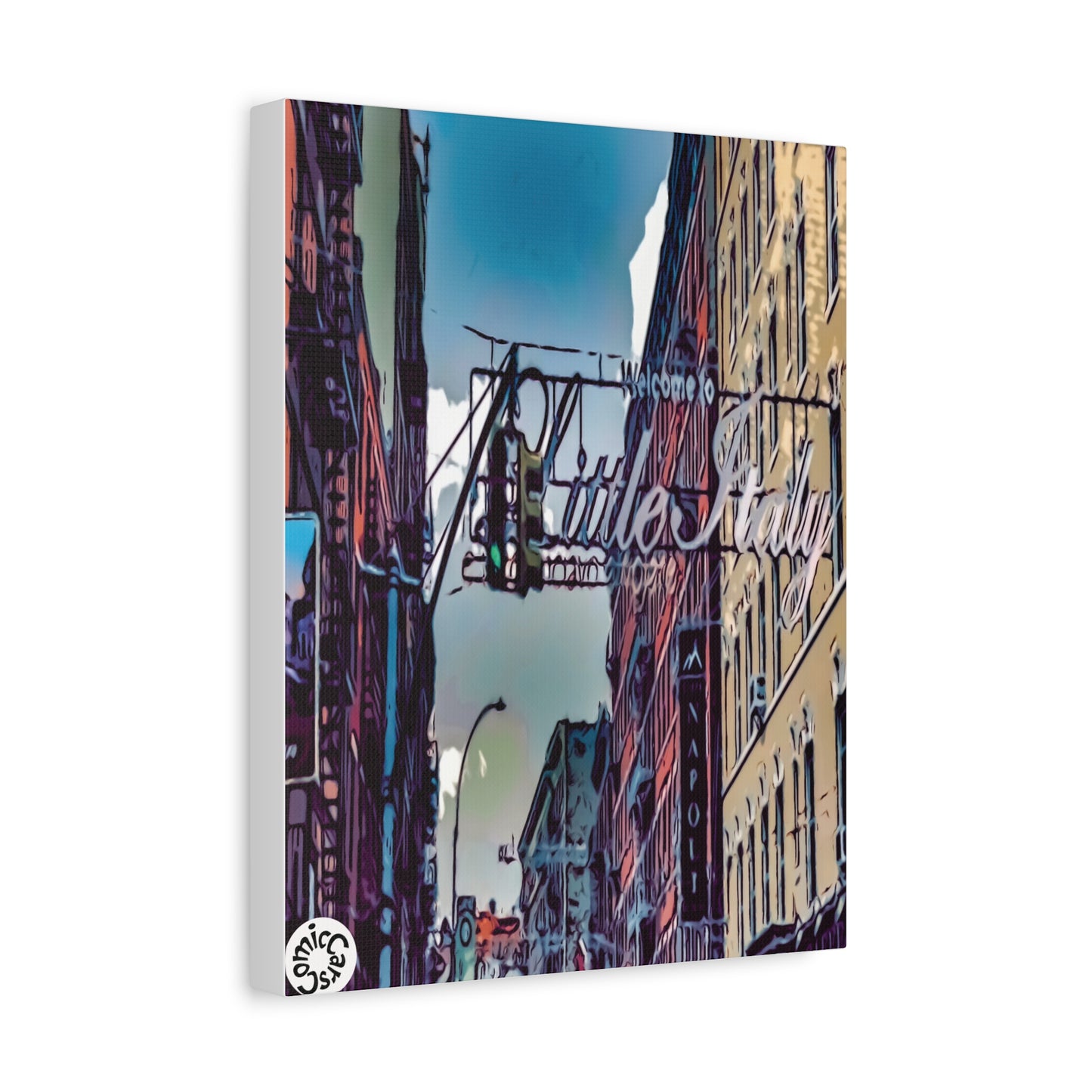 New York City Little Italy Matte Canvas Wall Art Urban Home Decor
