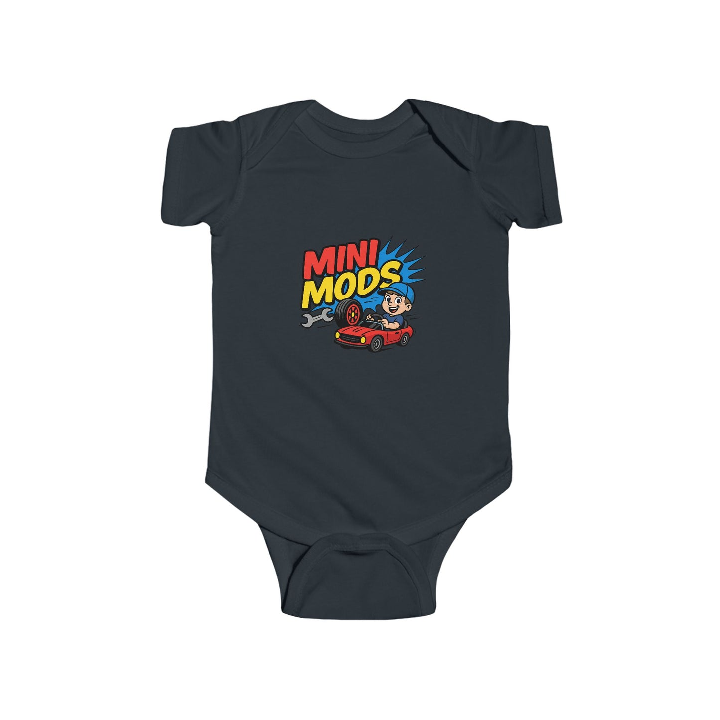 Playful Toddler Bodysuit with 'Mini Mods' Graphic