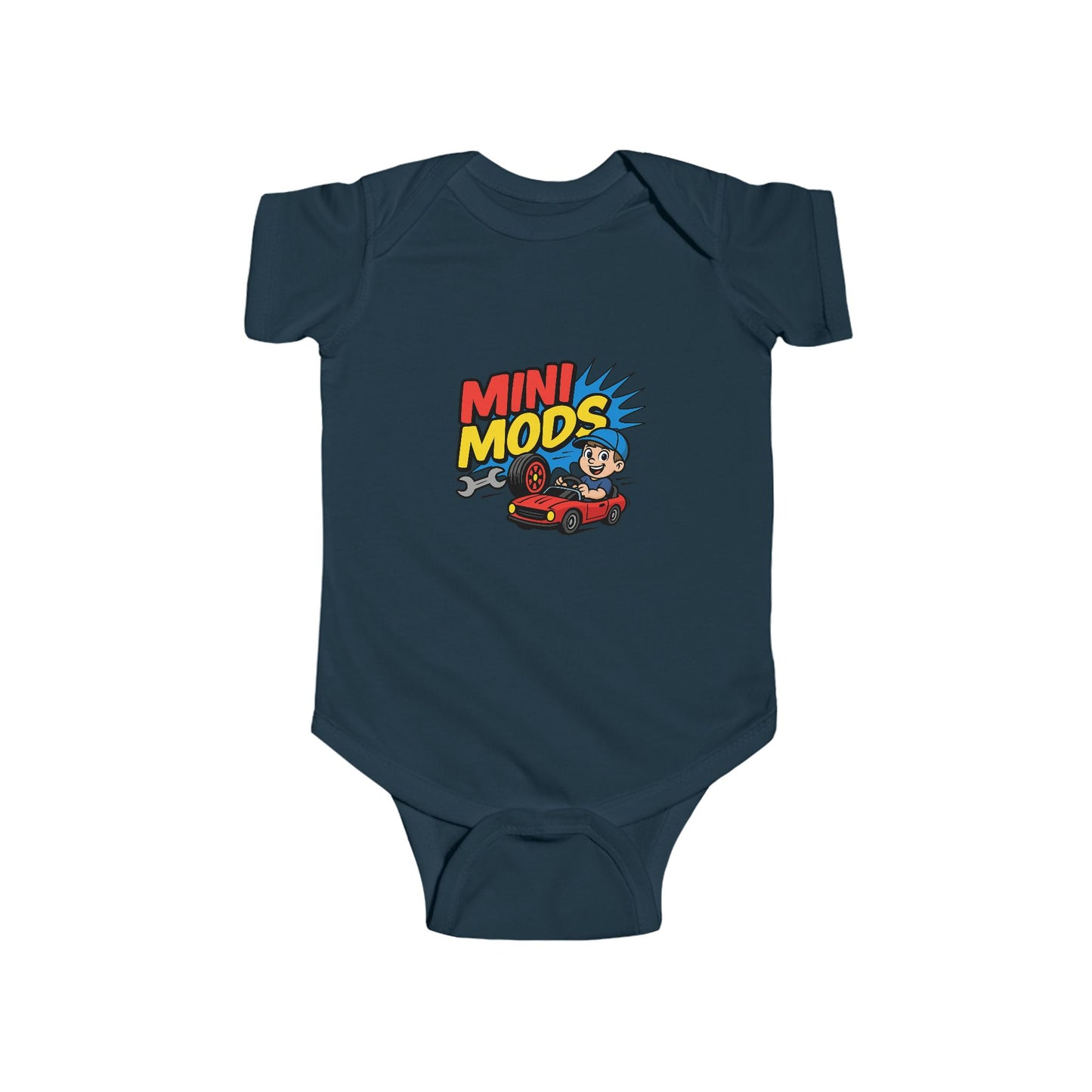 Playful Toddler Bodysuit with 'Mini Mods' Graphic