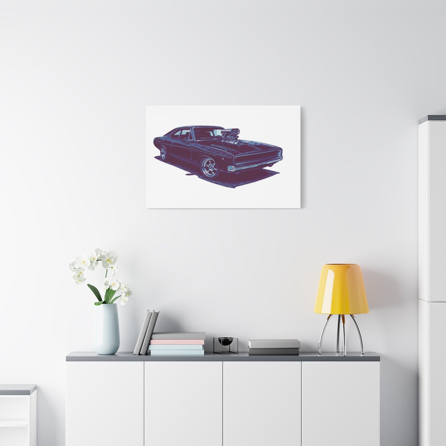 Boosted Legacy – Supercharged Classic Muscle Comic Car Wall Art