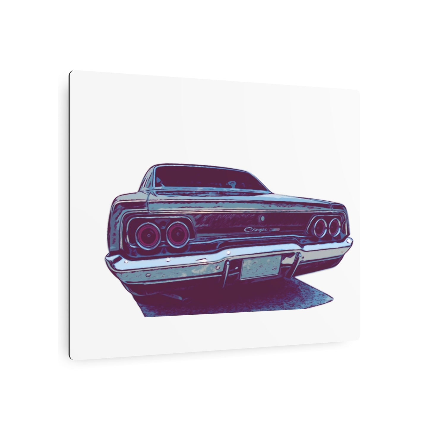 Chrome Exit – Classic Muscle Rear View Comic Car Wall Art