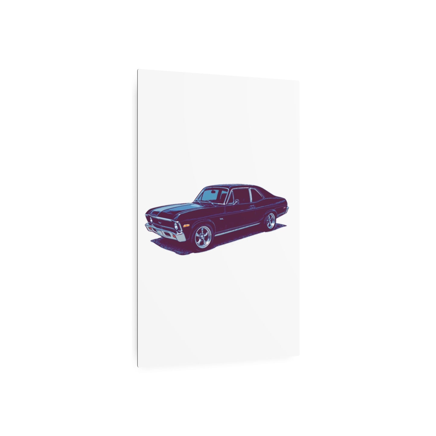 Midnight Cruiser – Classic Muscle Side Profile Comic Car Wall Art