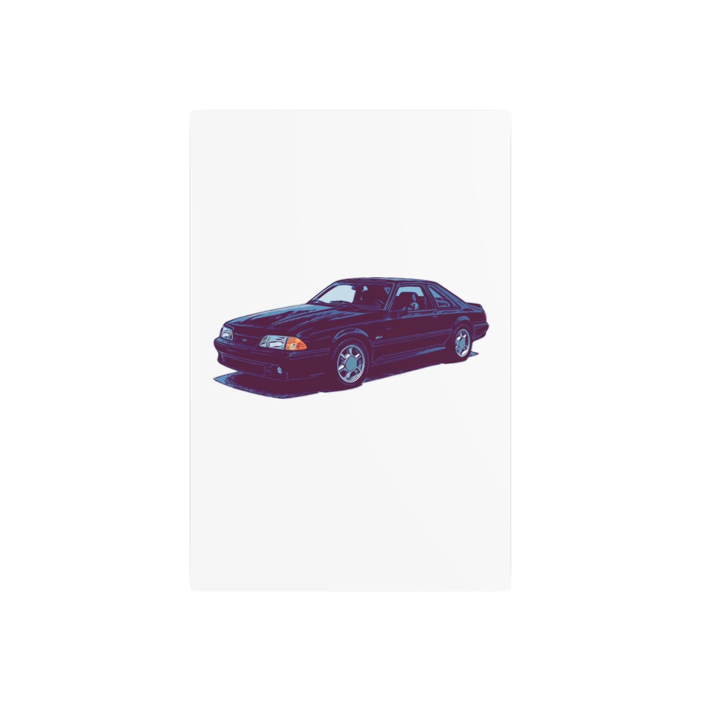 Ironline Notchback – Retro Street Coupe Comic Car Wall Art